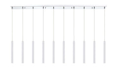 Forest LED 10 Light Linear Chandelier Chrome