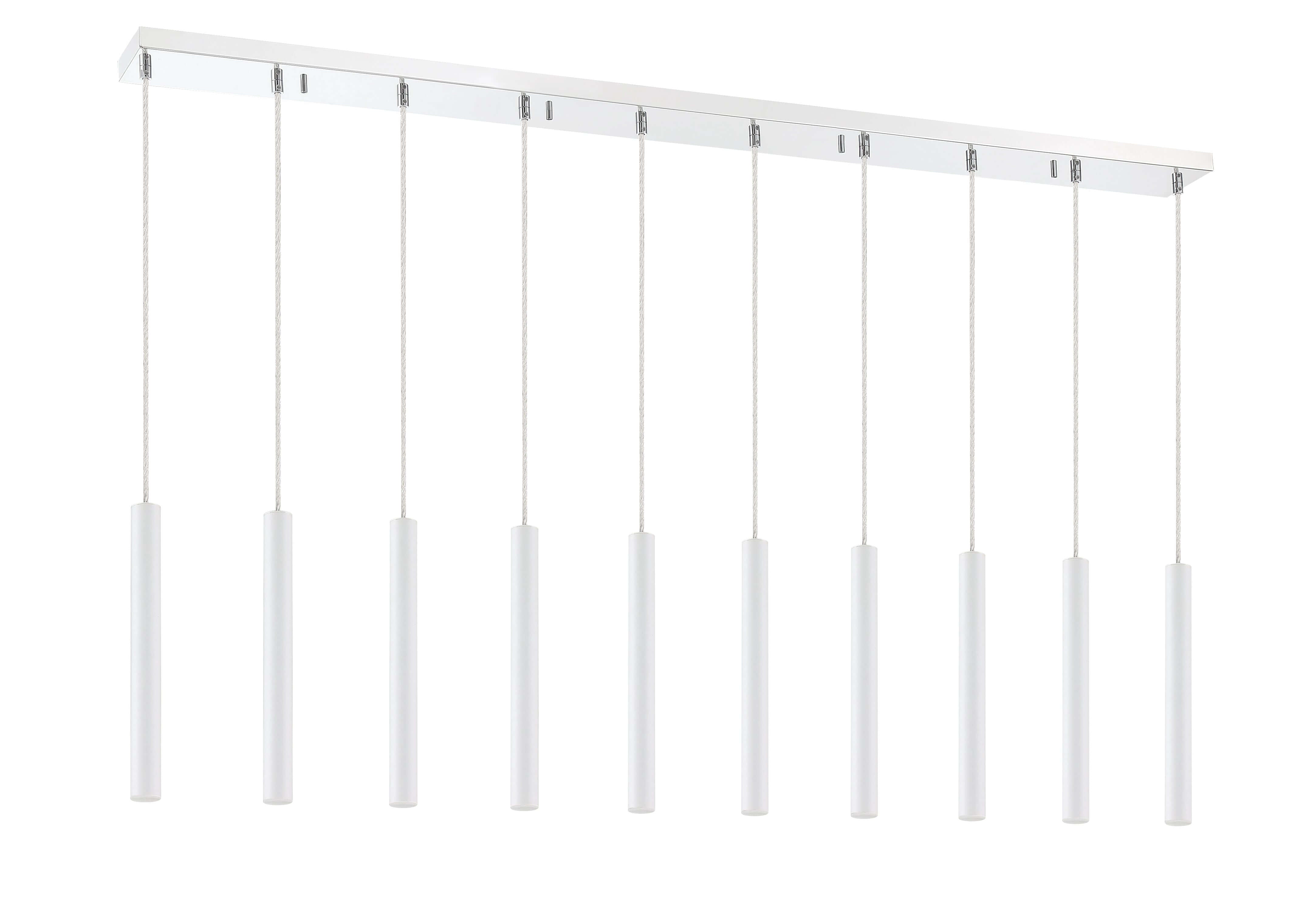 Forest LED 10 Light Linear Chandelier Chrome