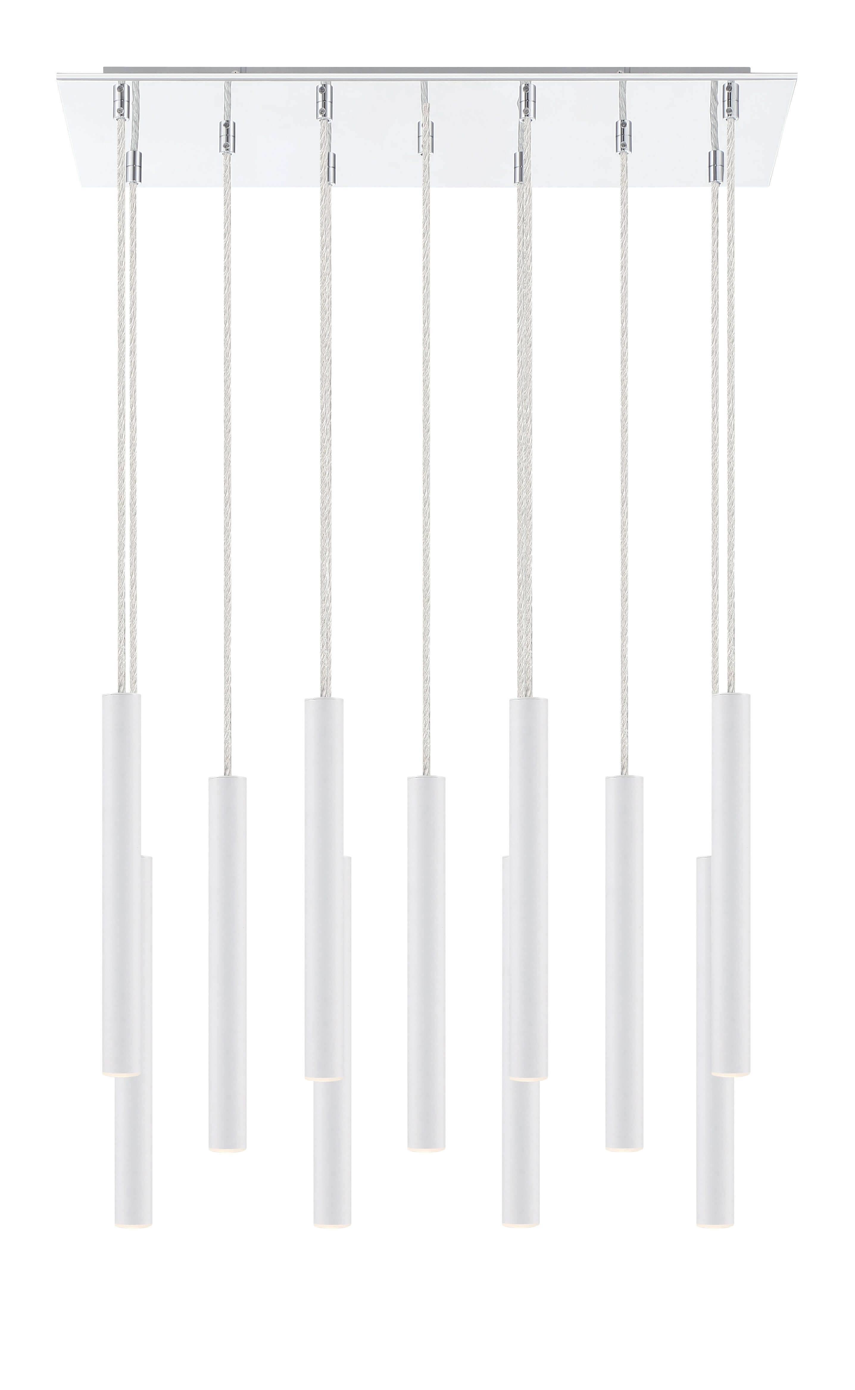 Forest LED 11 Light Chandelier Chrome