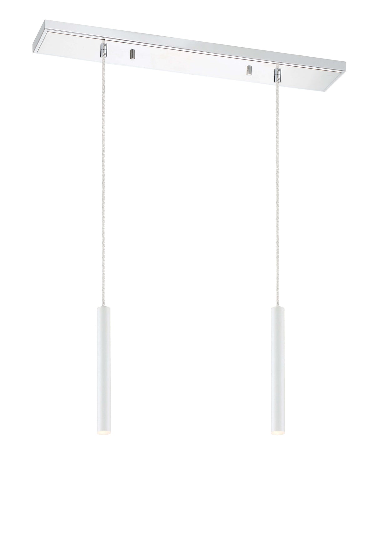Forest LED 2 Light Linear Chandelier Chrome