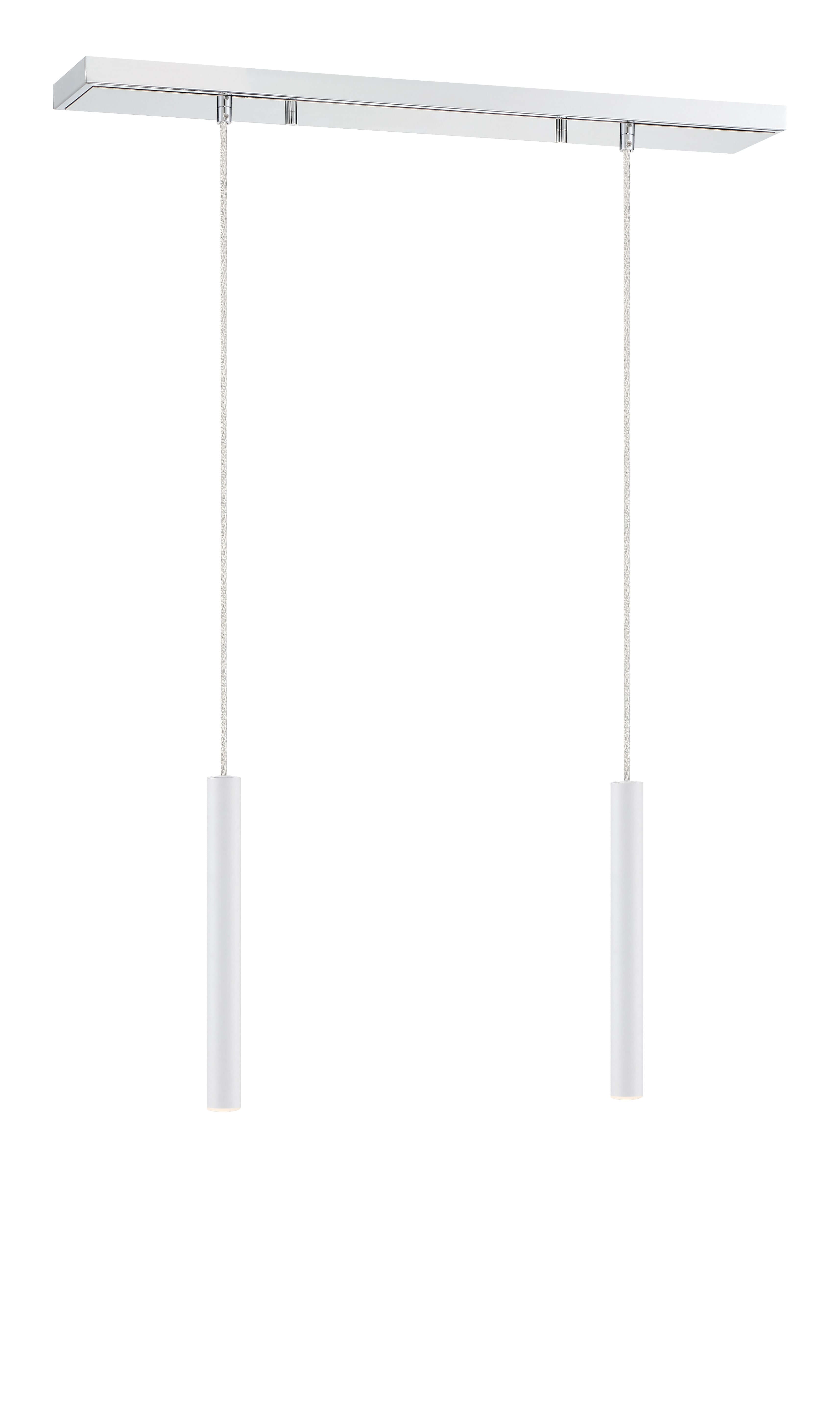 Forest LED 2 Light Linear Chandelier Chrome