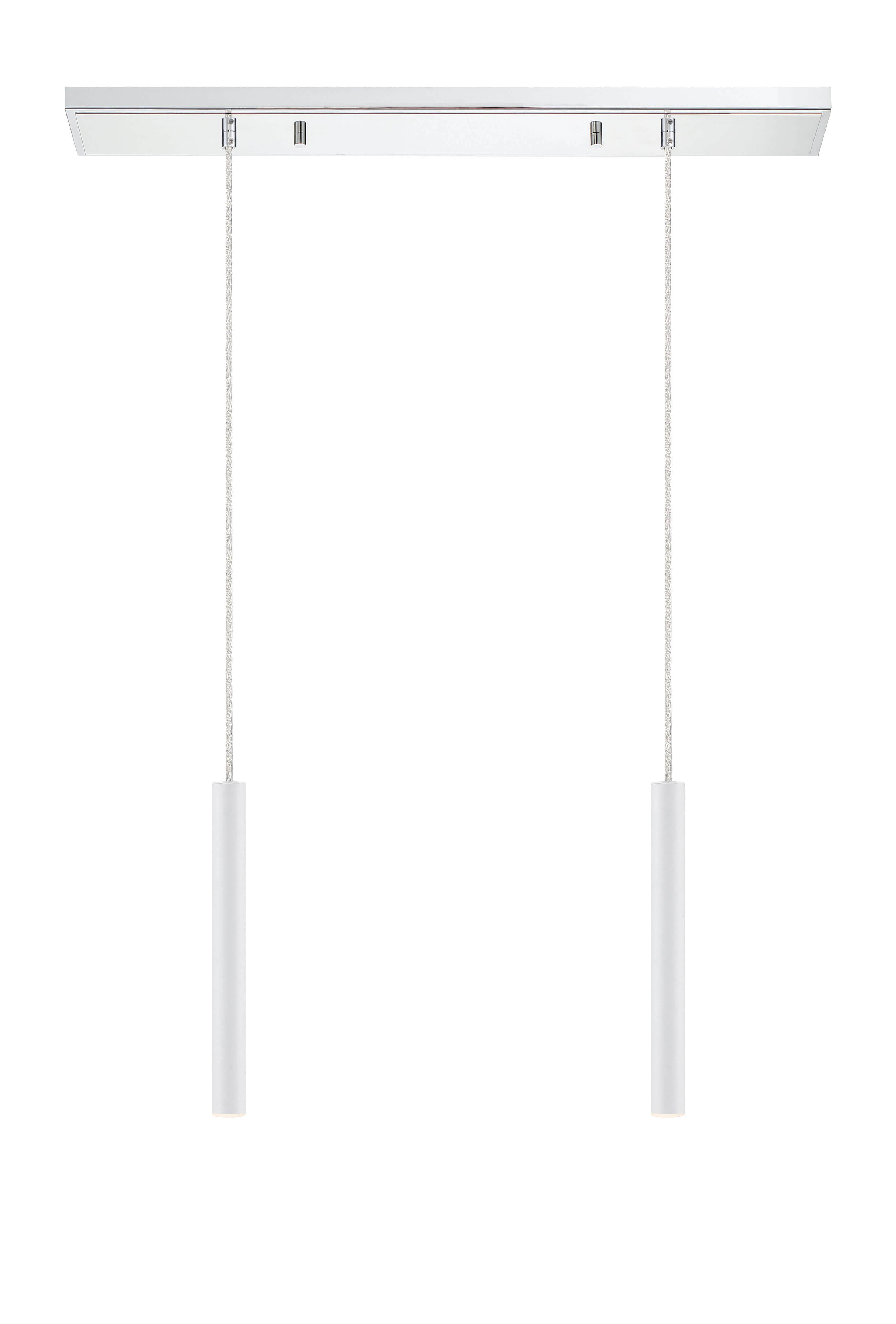 Forest LED 2 Light Linear Chandelier Chrome