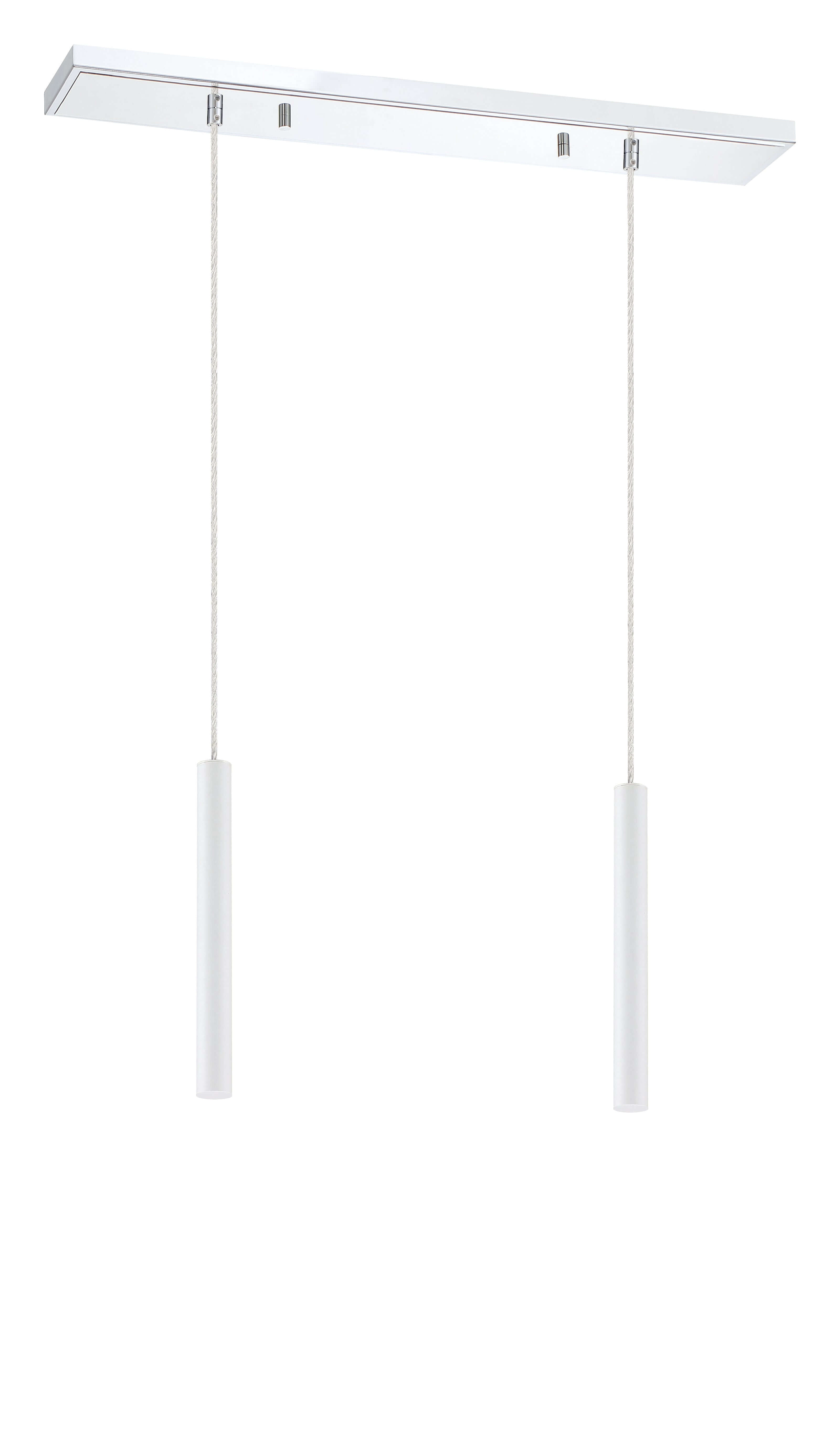 Forest LED 2 Light Linear Chandelier Chrome