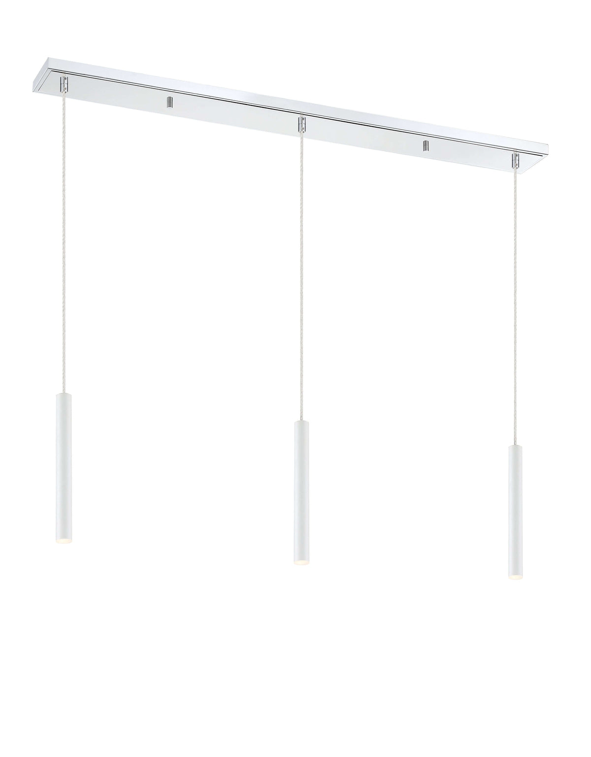 Forest LED 3 Light Linear Chandelier Chrome