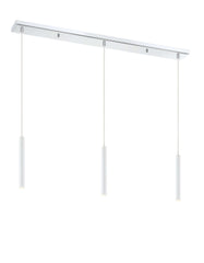 Forest LED 3 Light Linear Chandelier Chrome
