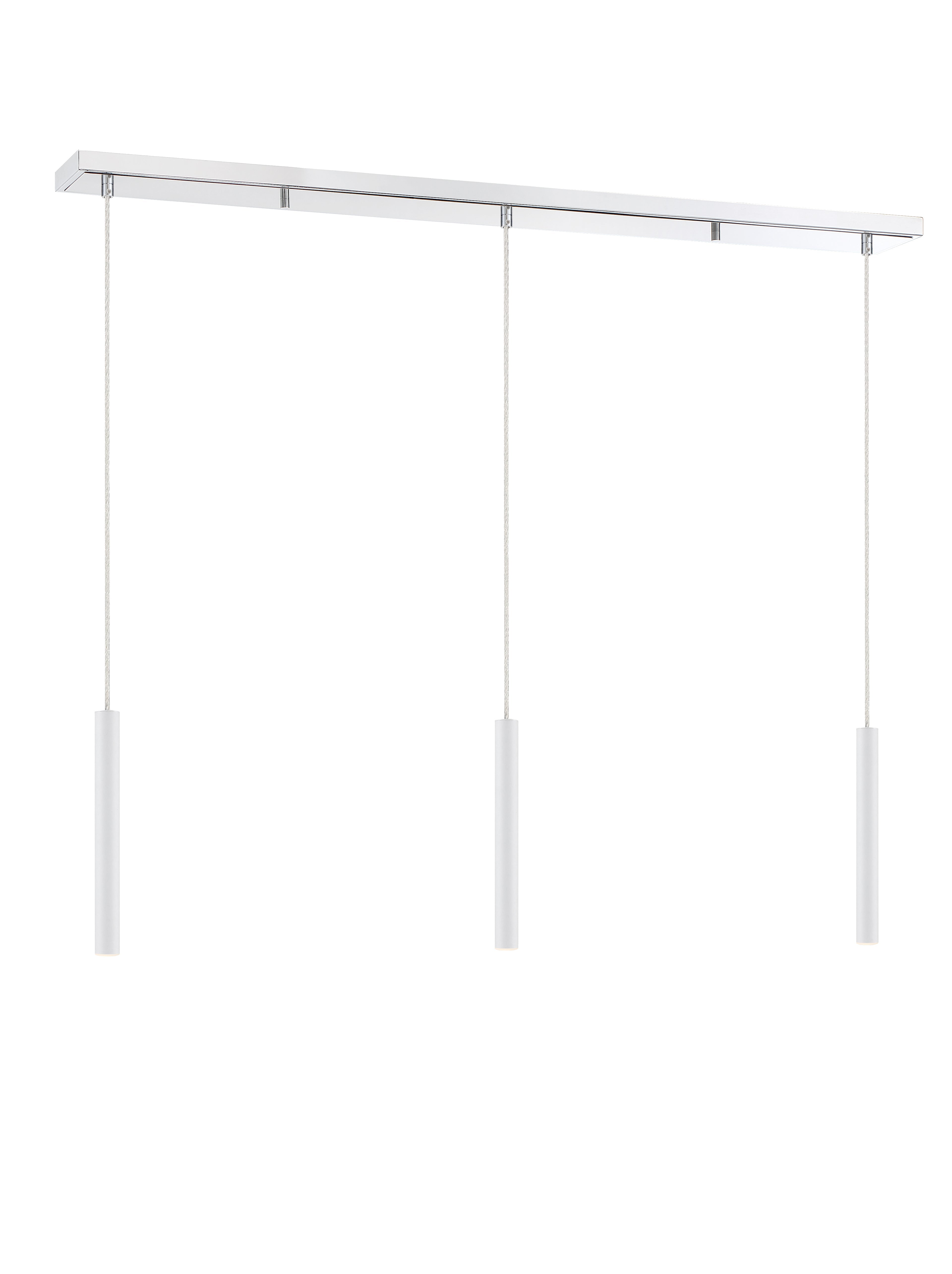 Forest LED 3 Light Linear Chandelier Chrome
