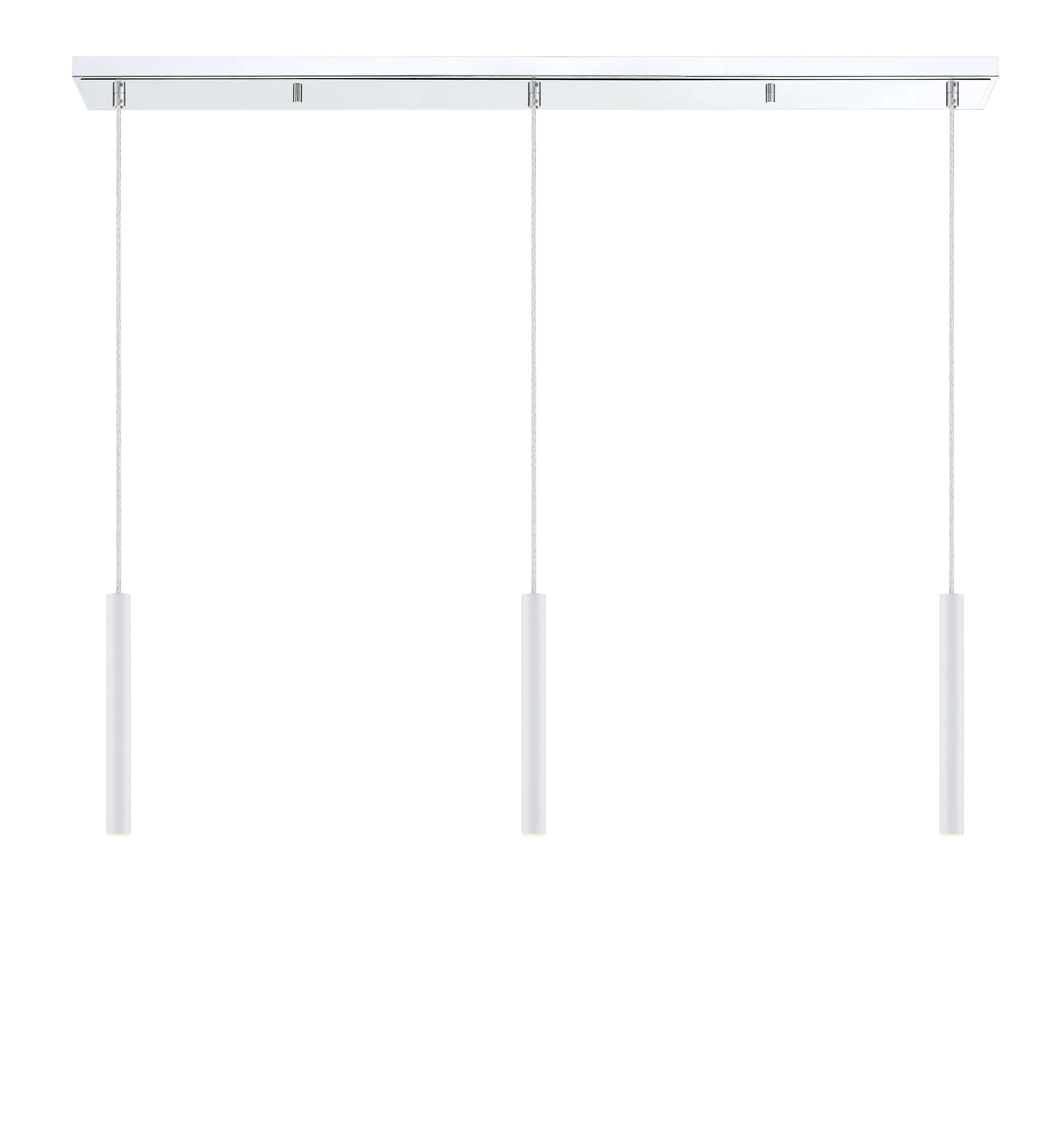 Forest LED 3 Light Linear Chandelier Chrome