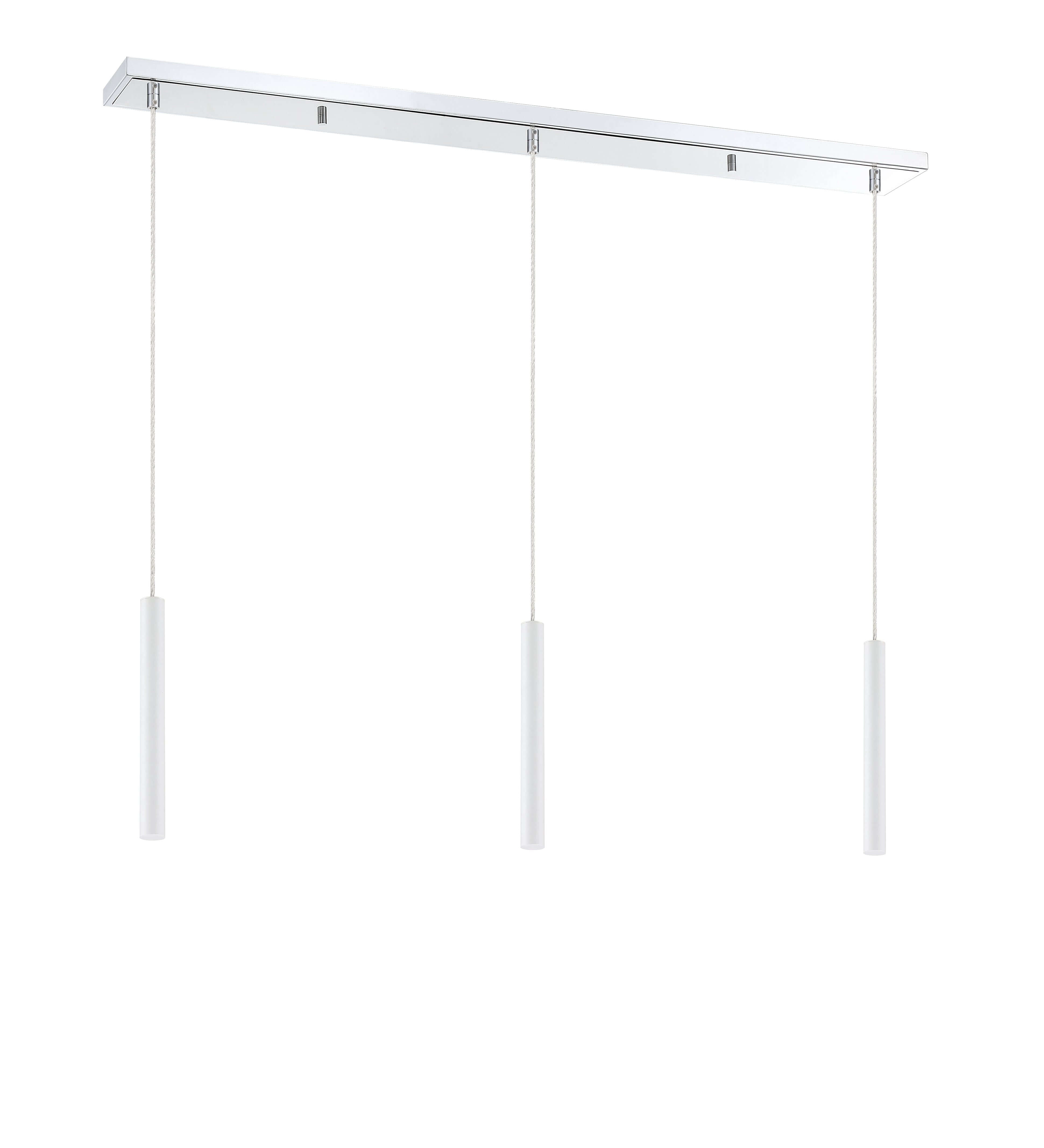 Forest LED 3 Light Linear Chandelier Chrome