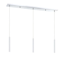 Forest LED 3 Light Linear Chandelier Chrome