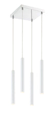 Forest LED 4 Light Chandelier Chrome