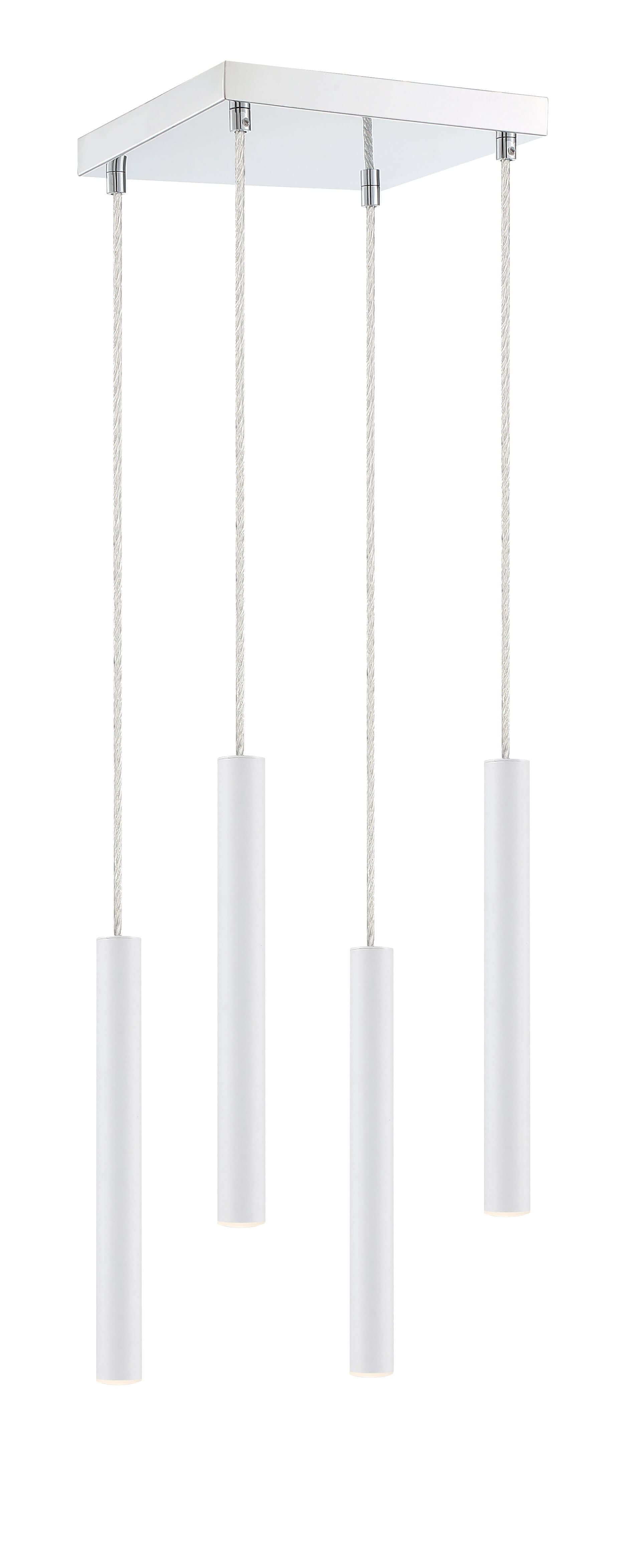 Forest LED 4 Light Chandelier Chrome
