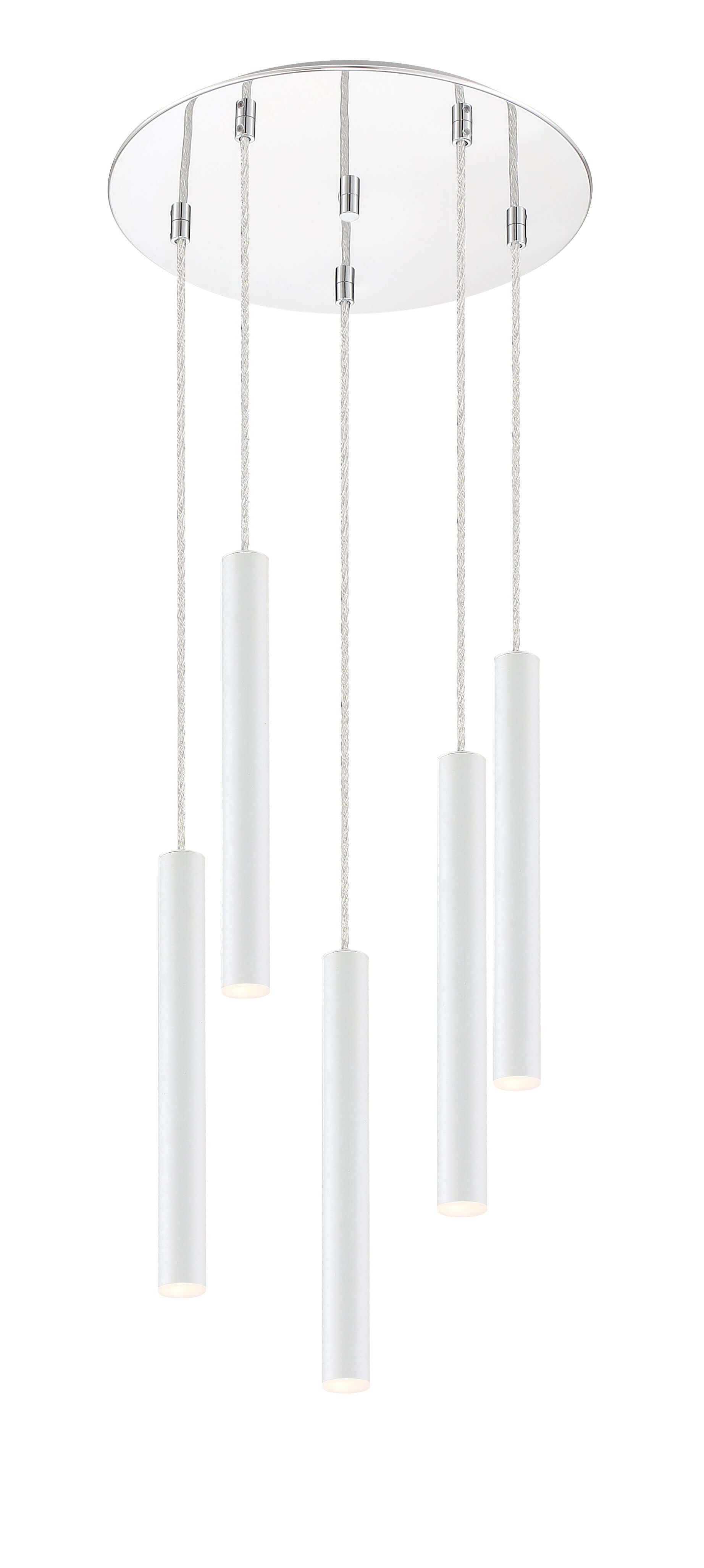 Forest LED 5 Light Chandelier Chrome