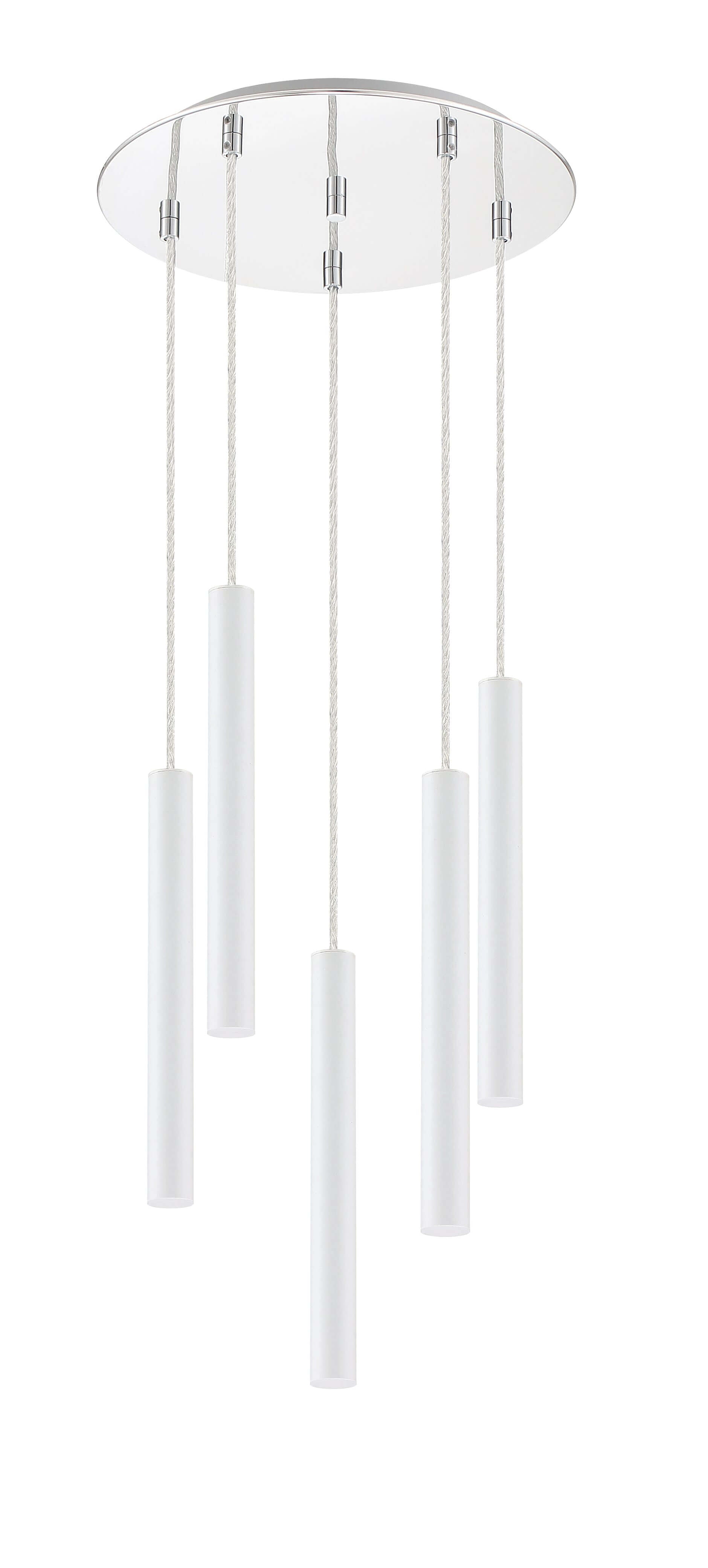 Forest LED 5 Light Chandelier Chrome