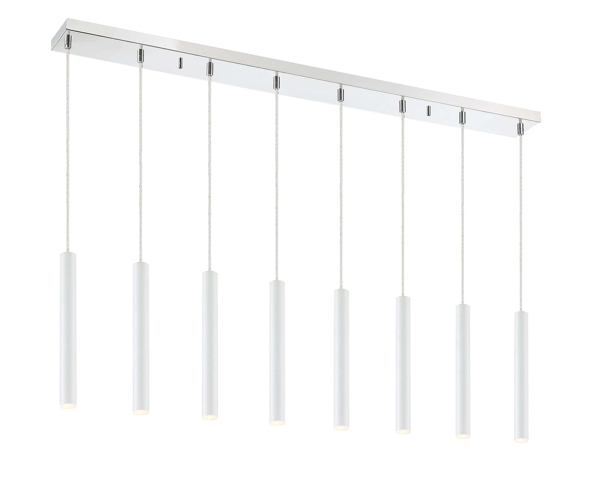 Forest LED 8 Light Linear Chandelier Chrome