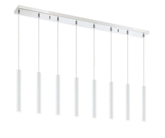 Forest LED 8 Light Linear Chandelier Chrome
