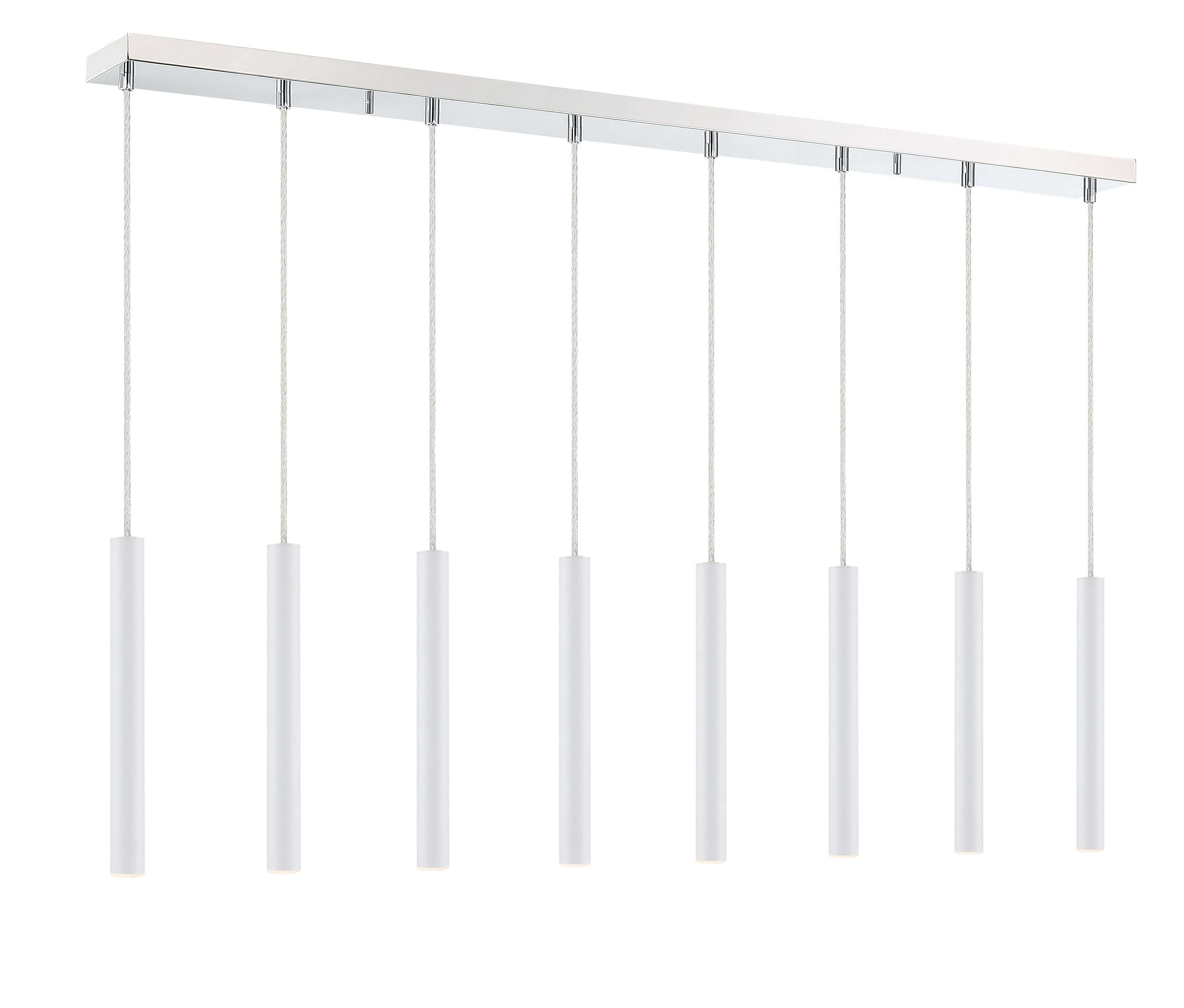 Forest LED 8 Light Linear Chandelier Chrome