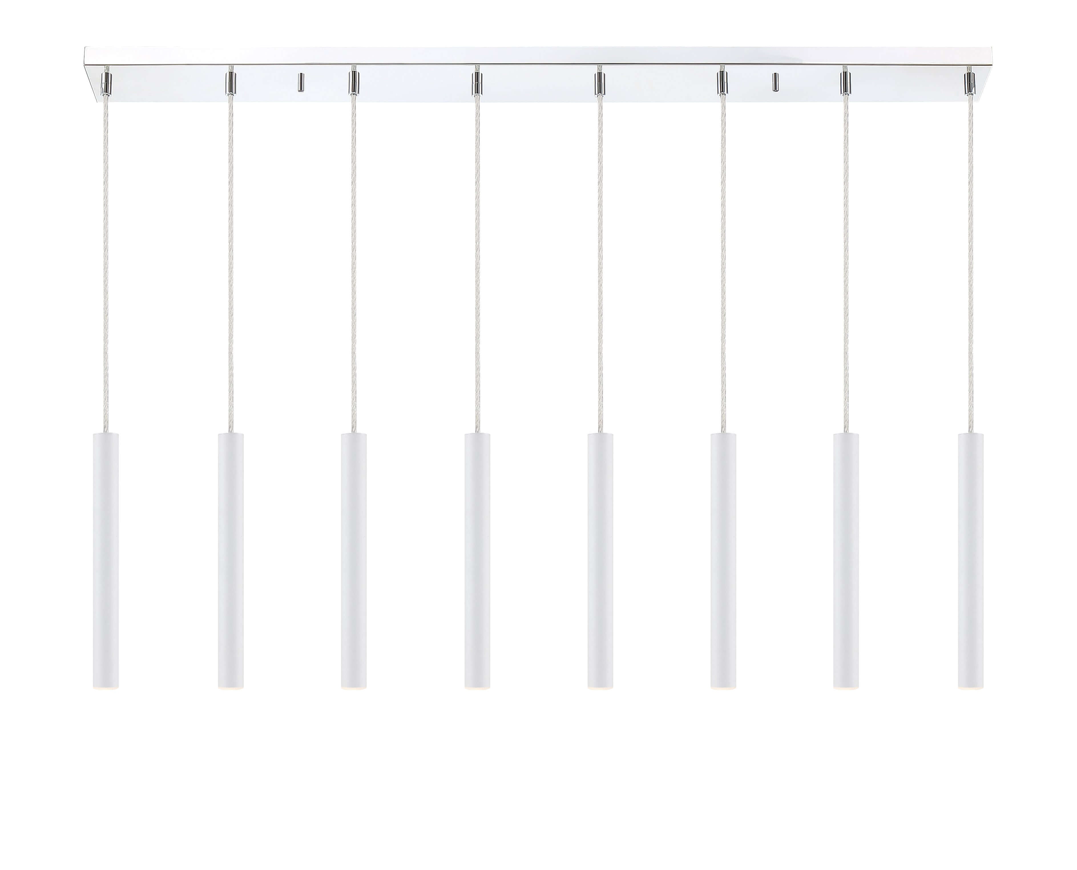 Forest LED 8 Light Linear Chandelier Chrome
