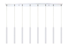 Forest LED 8 Light Linear Chandelier Chrome