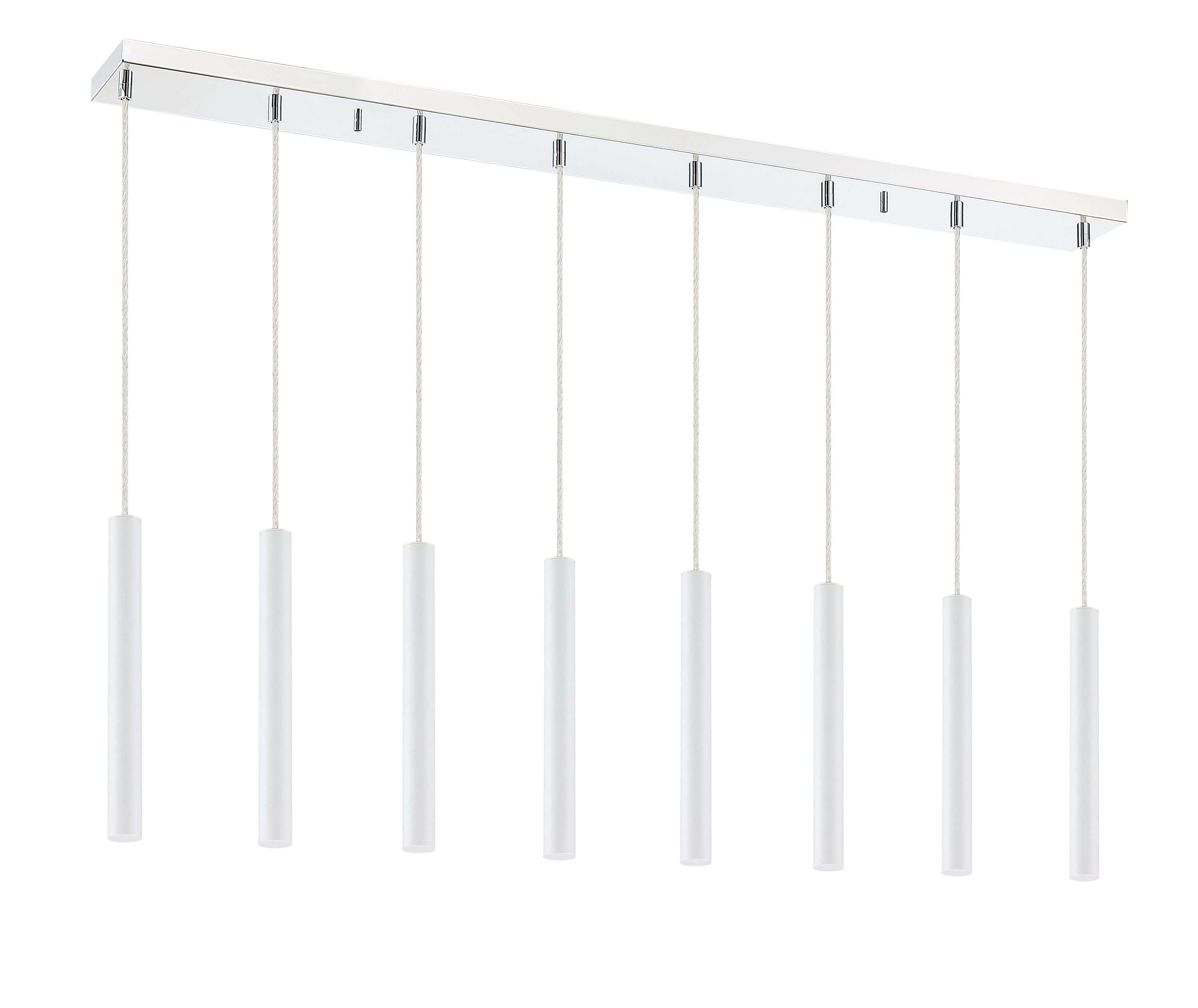 Forest LED 8 Light Linear Chandelier Chrome