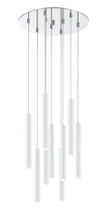 Forest LED 9 Light Chandelier Chrome