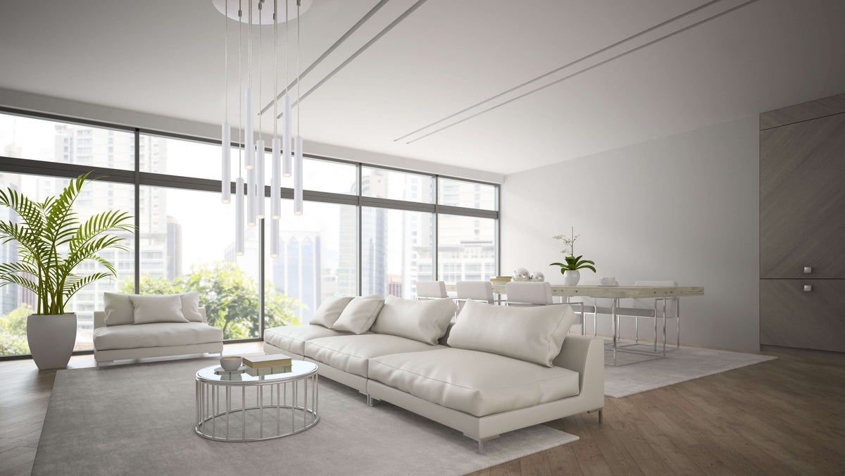 Forest LED 9 Light Chandelier Chrome