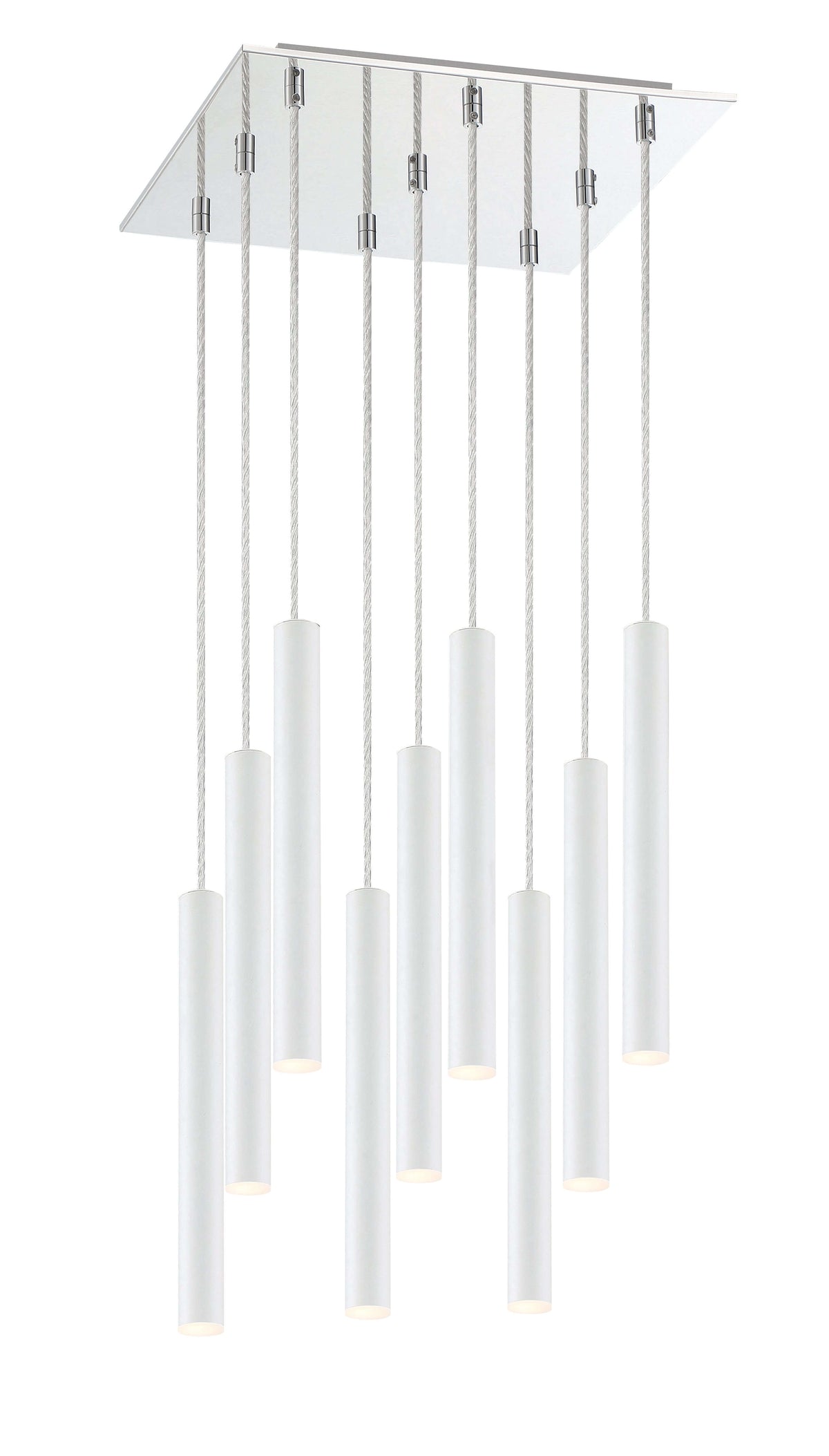 Forest LED 9 Light Chandelier Chrome
