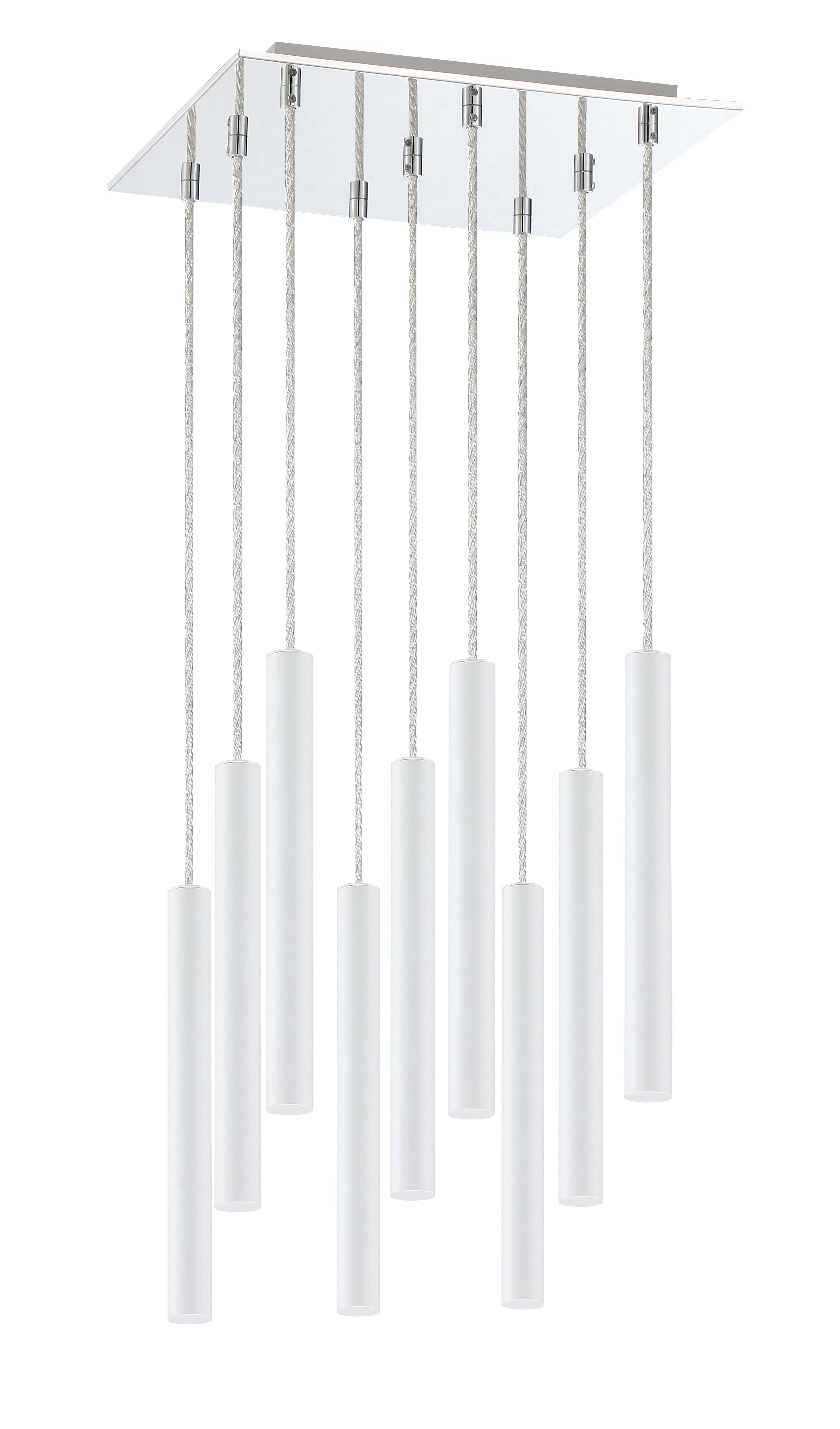 Forest LED 9 Light Chandelier Chrome
