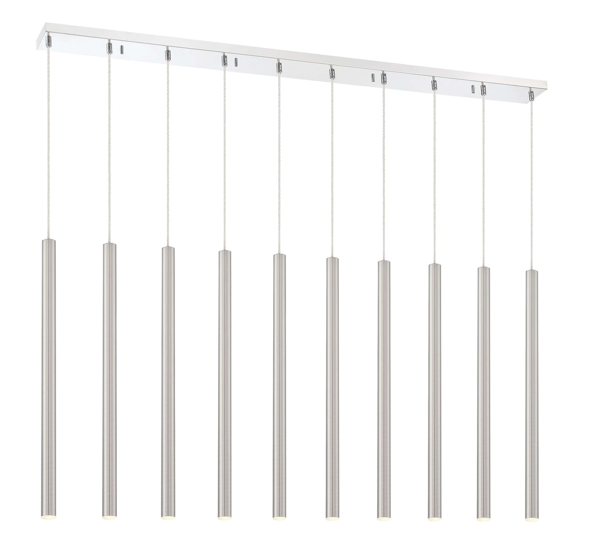 Forest LED 10 Light Linear Chandelier Chrome