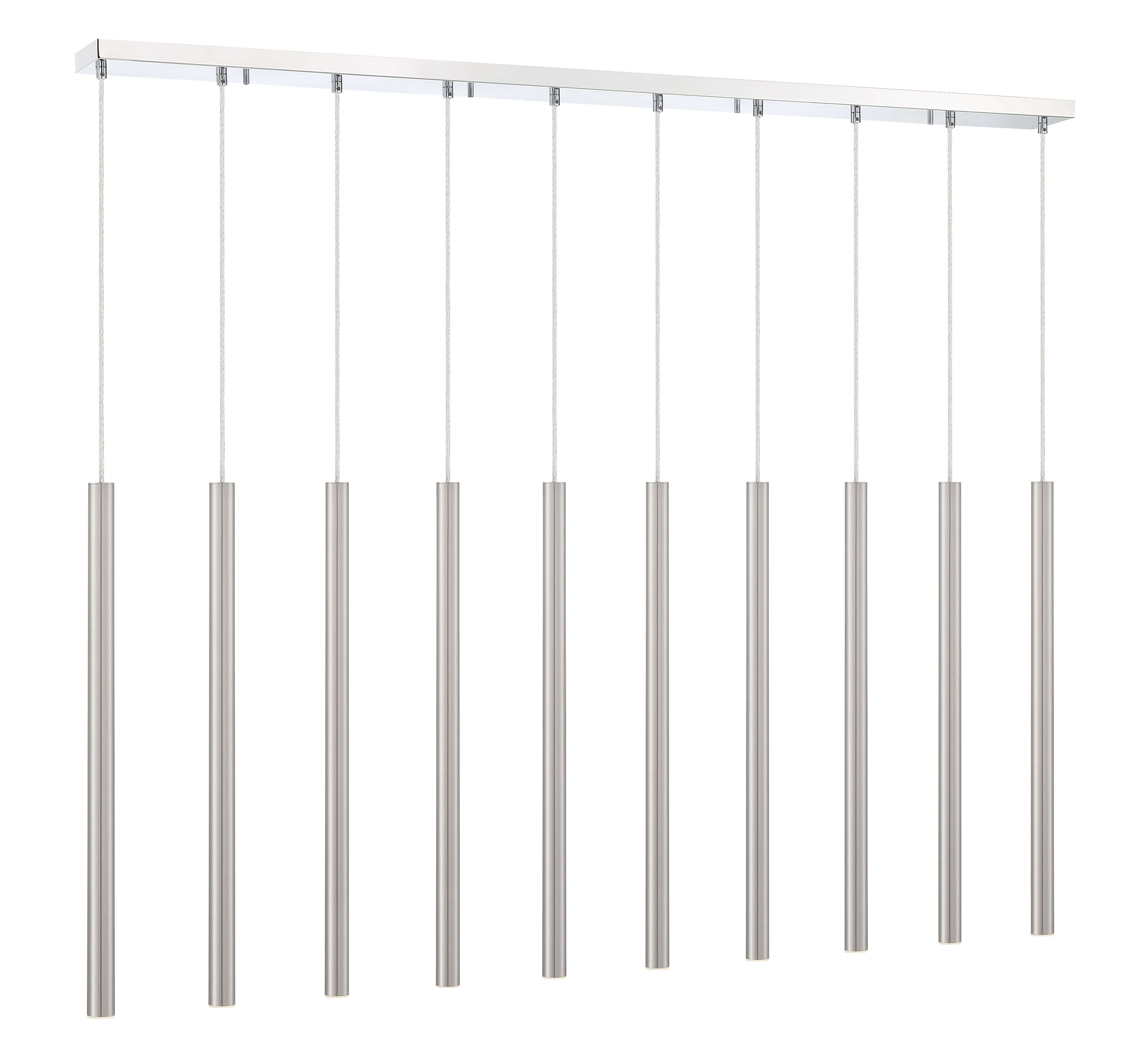 Forest LED 10 Light Linear Chandelier Chrome