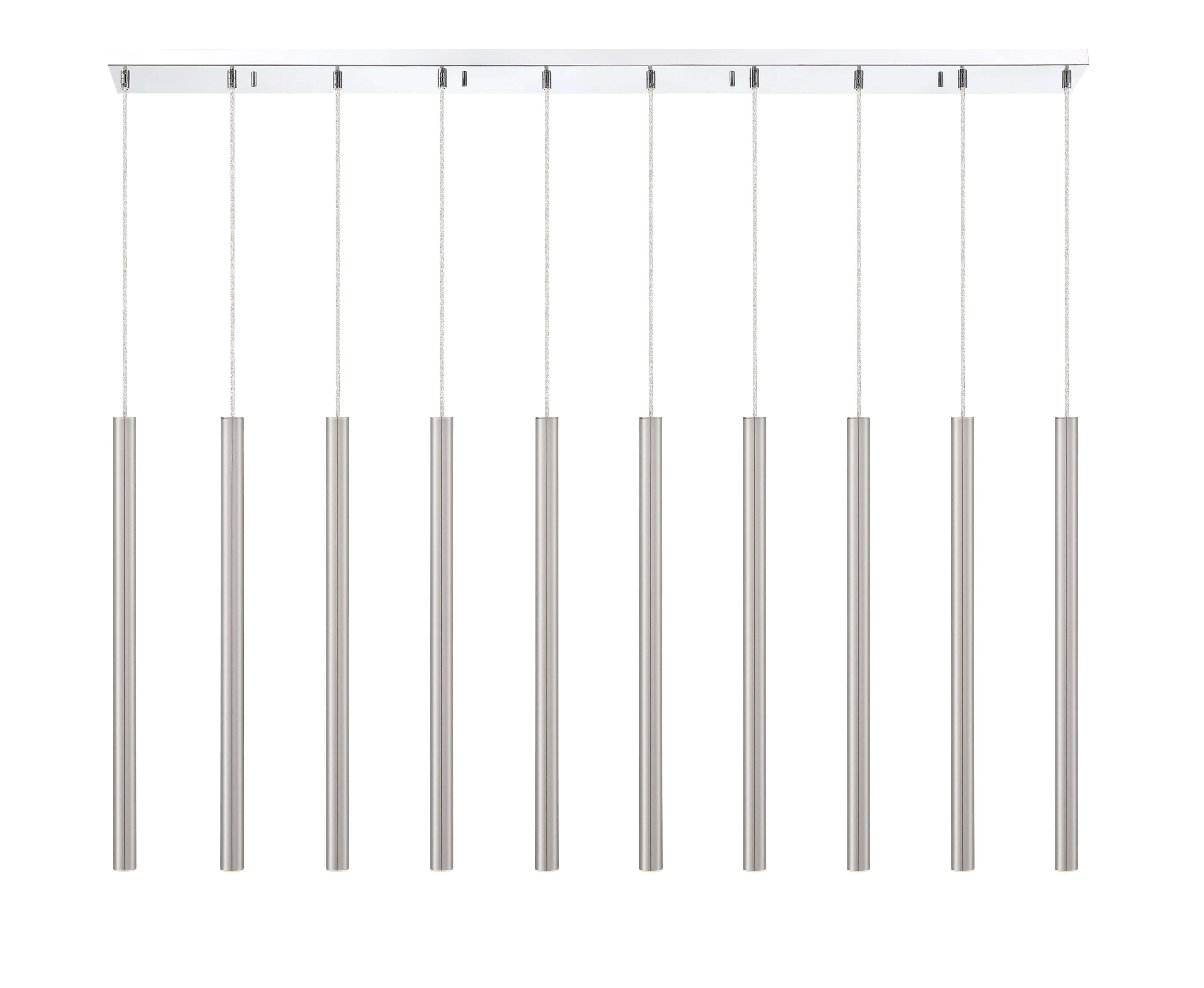Forest LED 10 Light Linear Chandelier Chrome
