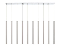 Forest LED 10 Light Linear Chandelier Chrome