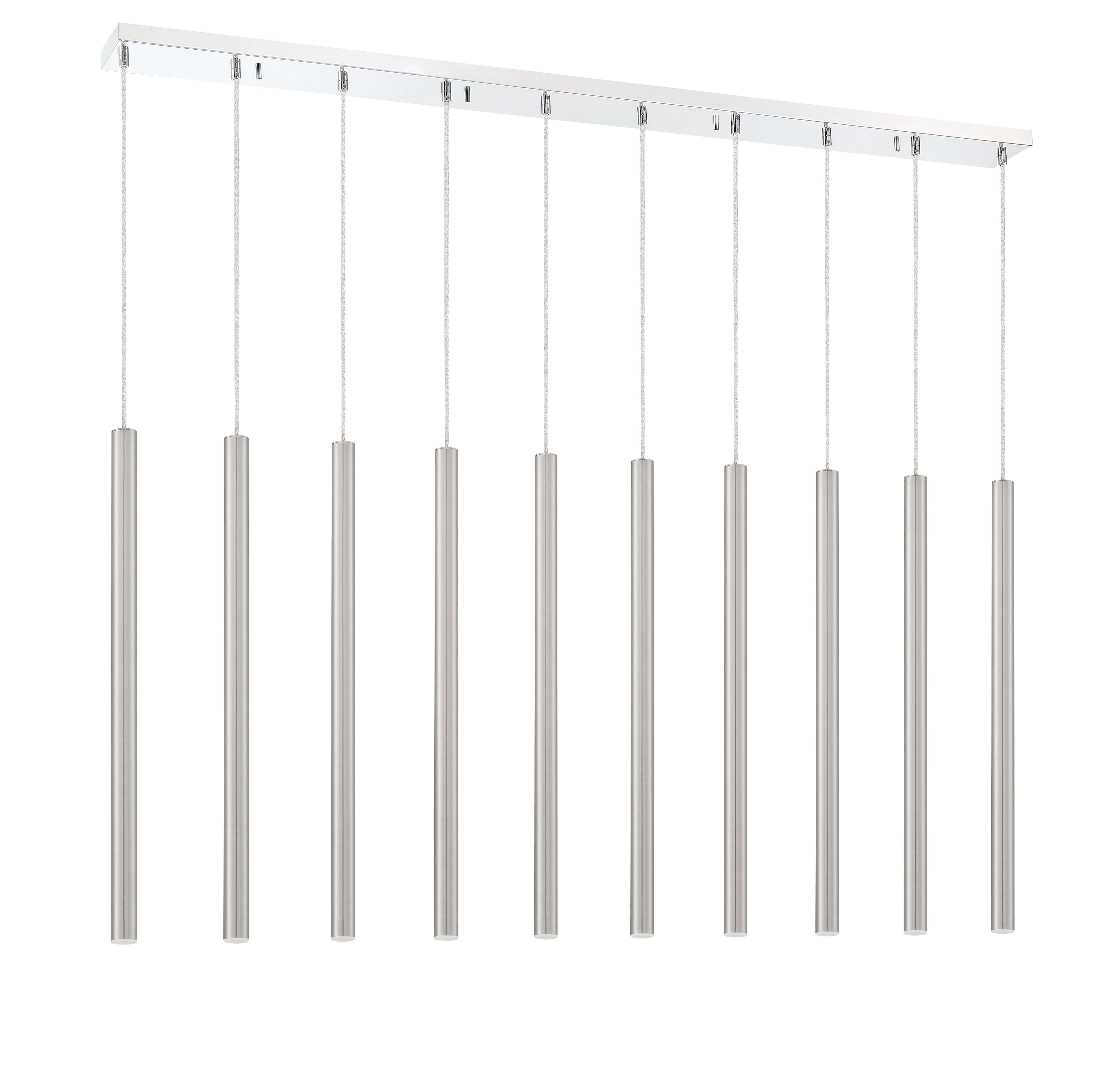 Forest LED 10 Light Linear Chandelier Chrome