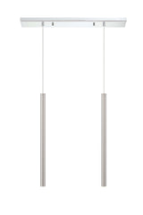 Forest LED 2 Light Linear Chandelier Chrome