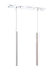 Forest LED 2 Light Linear Chandelier Chrome