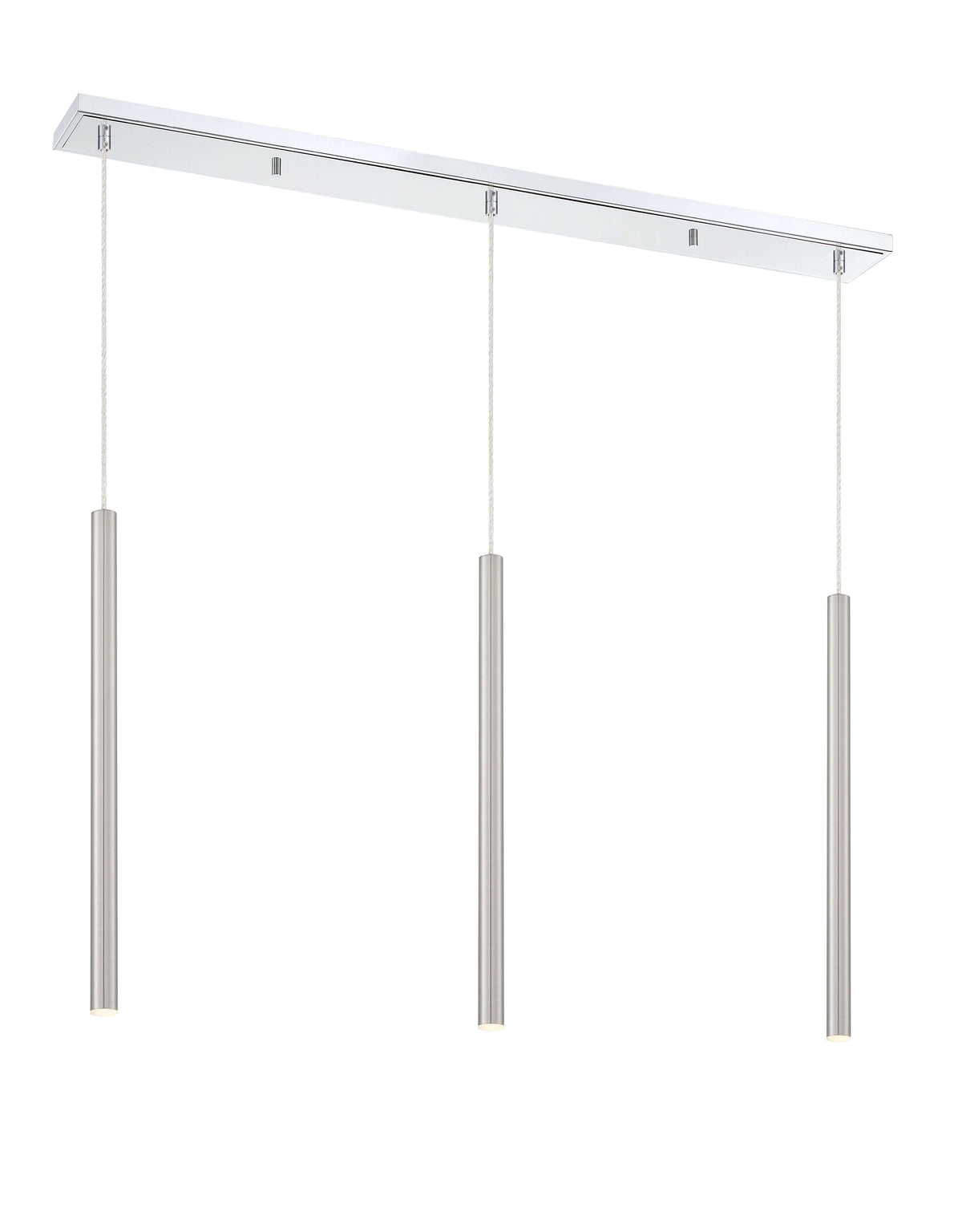 Forest LED 3 Light Linear Chandelier Chrome