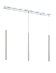 Forest LED 3 Light Linear Chandelier Chrome