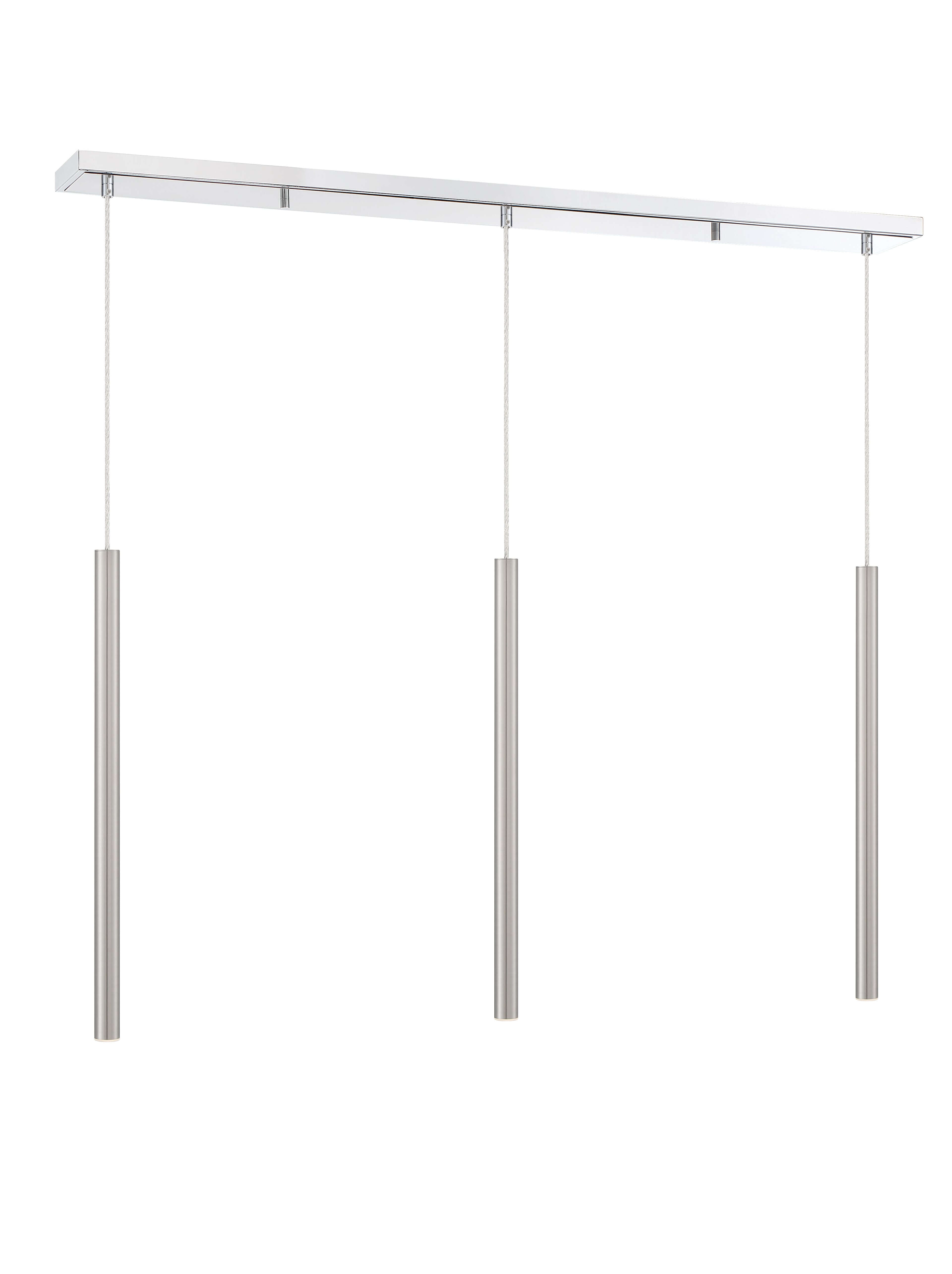 Forest LED 3 Light Linear Chandelier Chrome