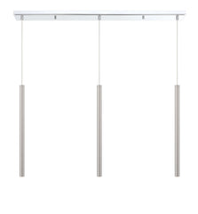Forest LED 3 Light Linear Chandelier Chrome