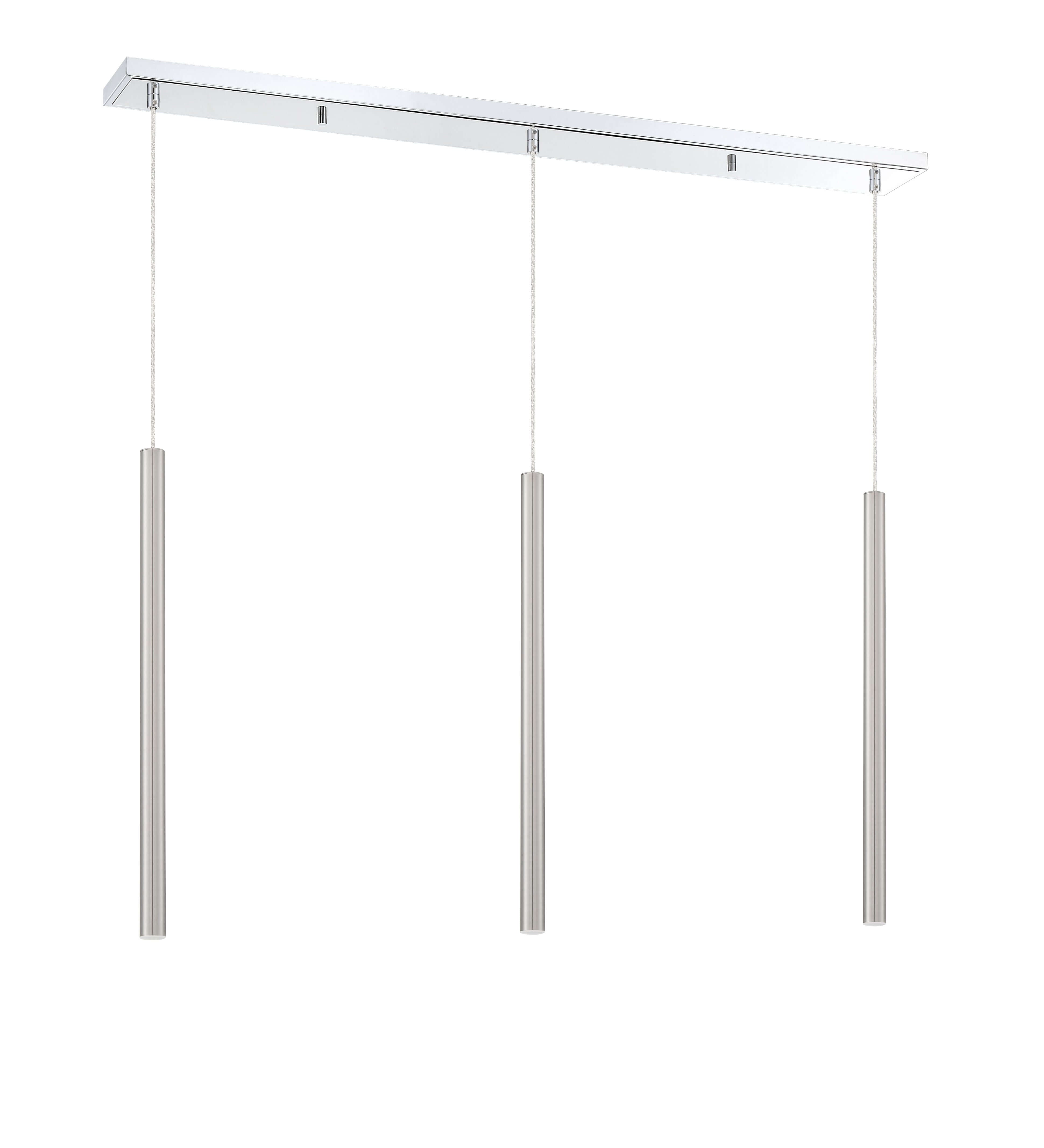 Forest LED 3 Light Linear Chandelier Chrome