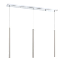 Forest LED 3 Light Linear Chandelier Chrome
