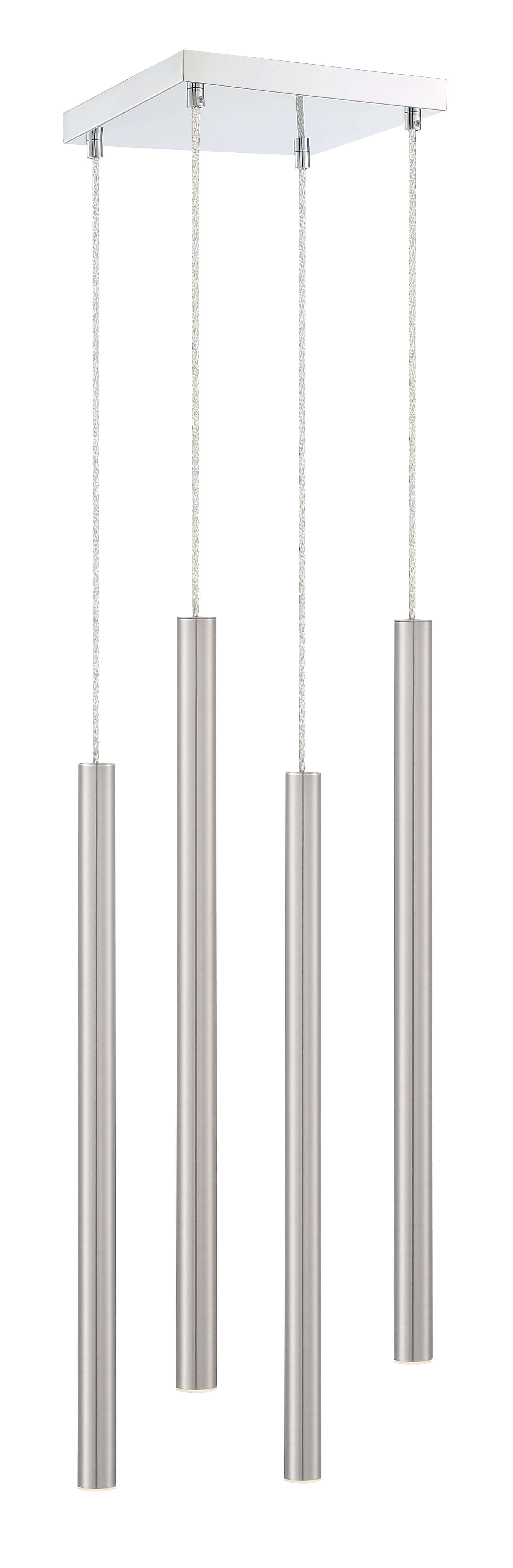 Forest LED 4 Light Chandelier Chrome