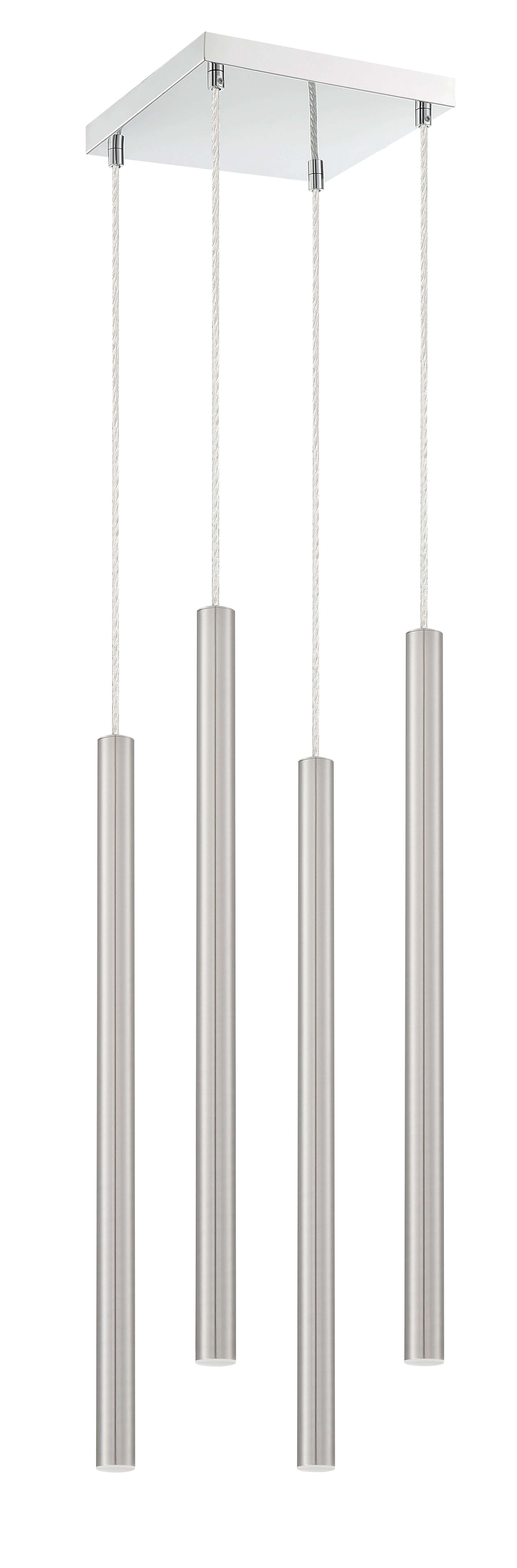 Forest LED 4 Light Chandelier Chrome