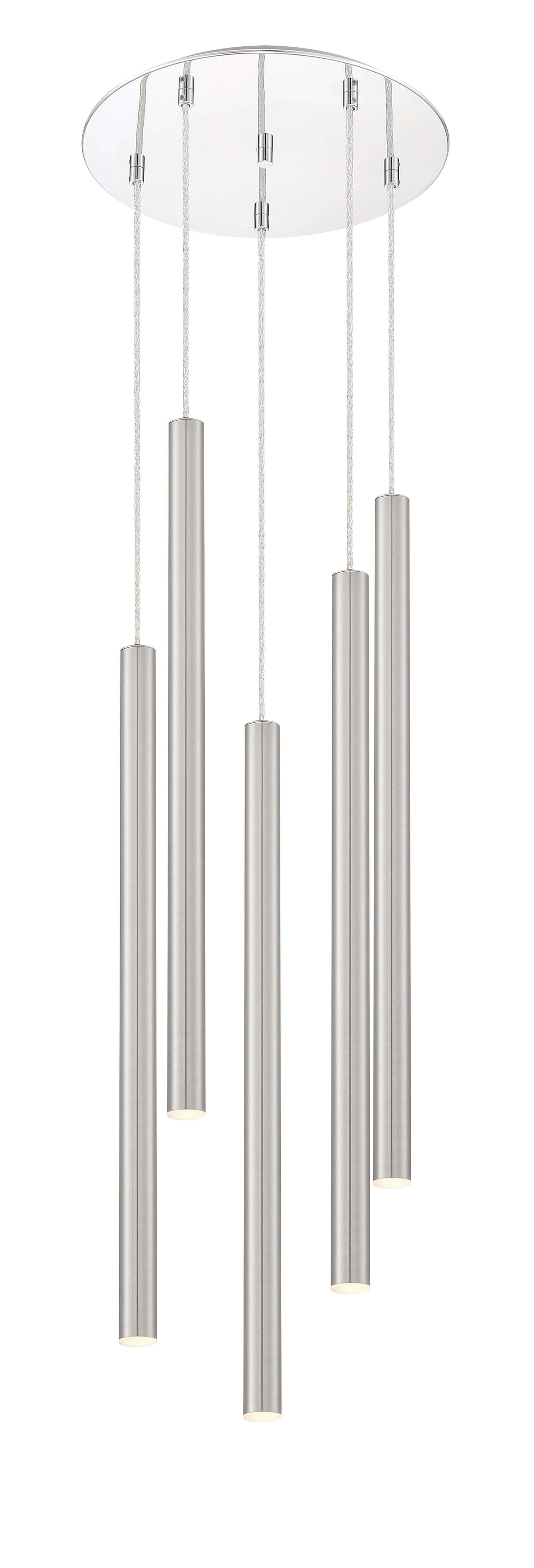 Forest LED 5 Light Chandelier Chrome