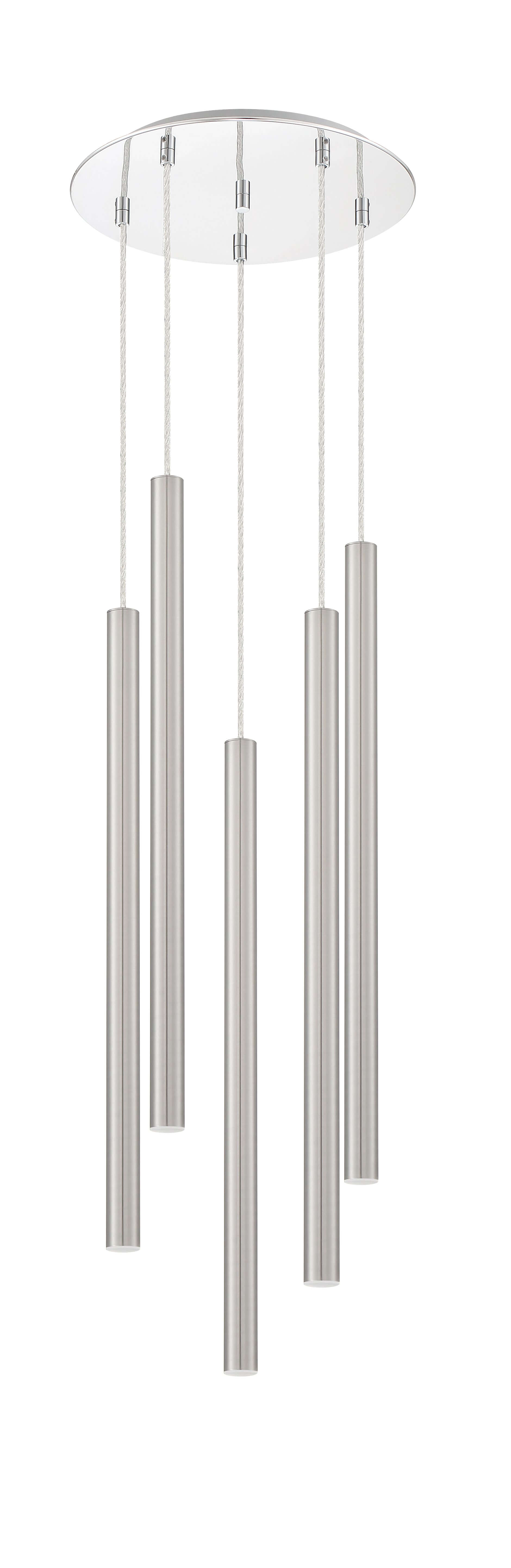 Forest LED 5 Light Chandelier Chrome