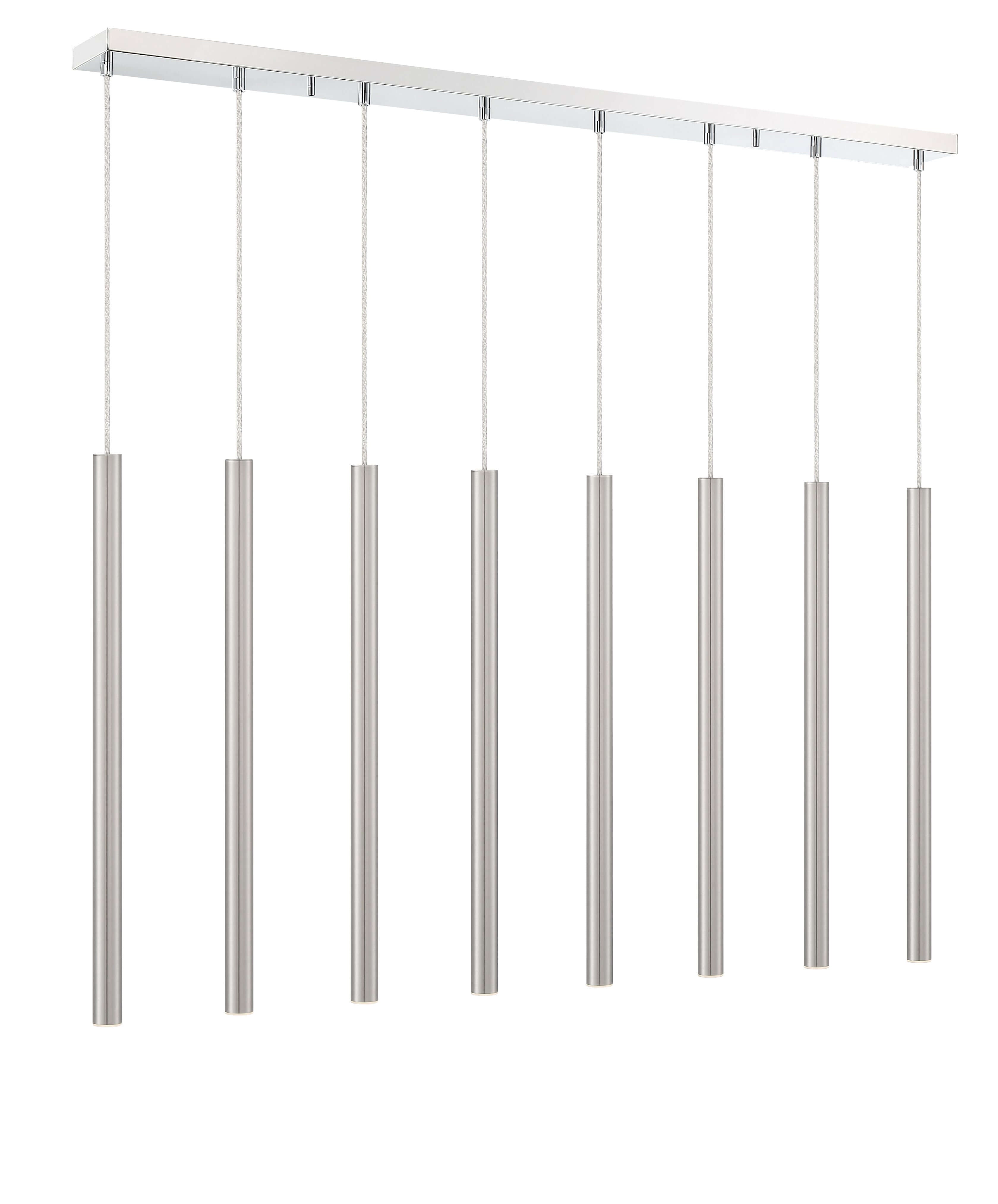 Forest LED 8 Light Linear Chandelier Chrome