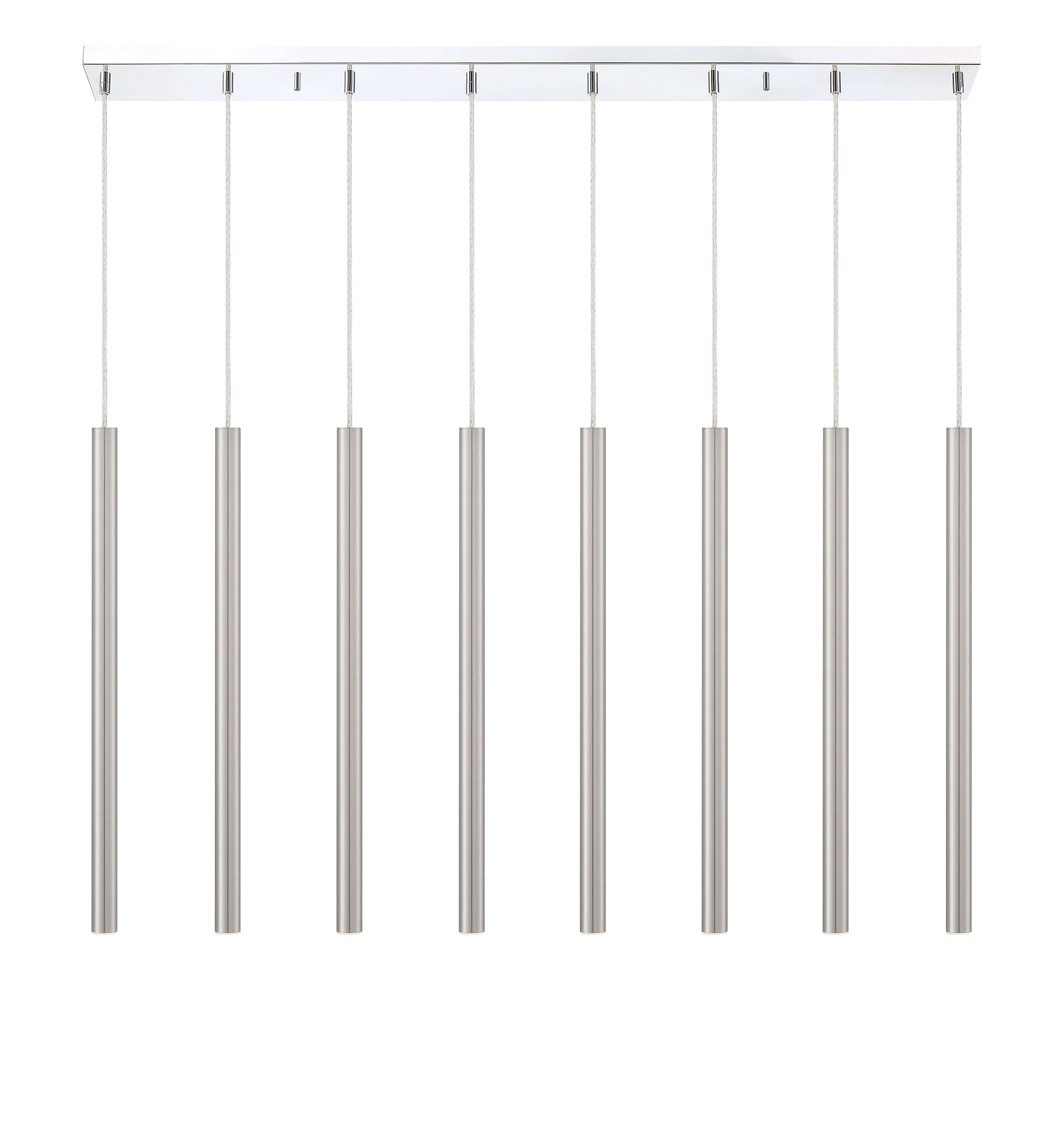 Forest LED 8 Light Linear Chandelier Chrome