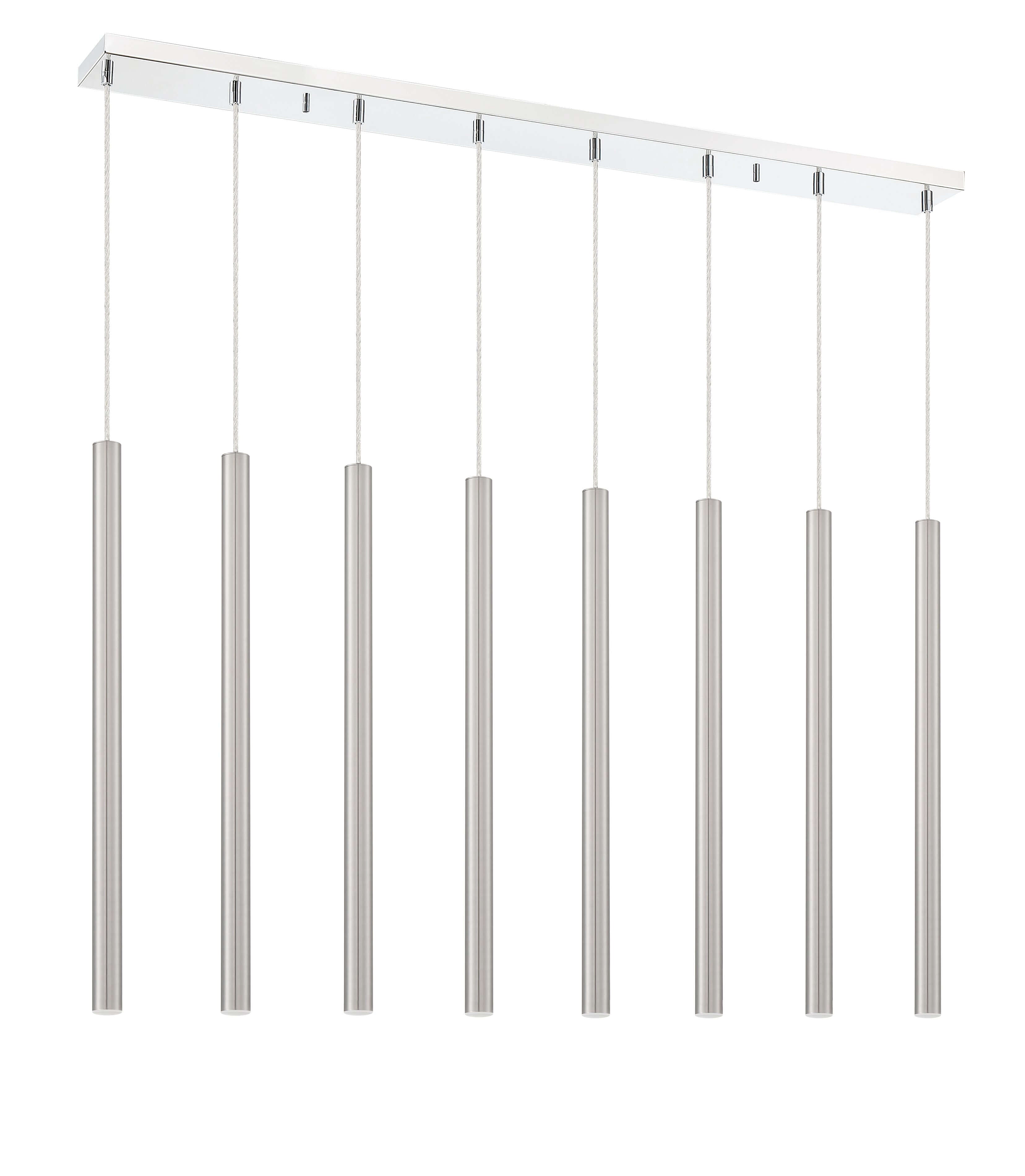 Forest LED 8 Light Linear Chandelier Chrome