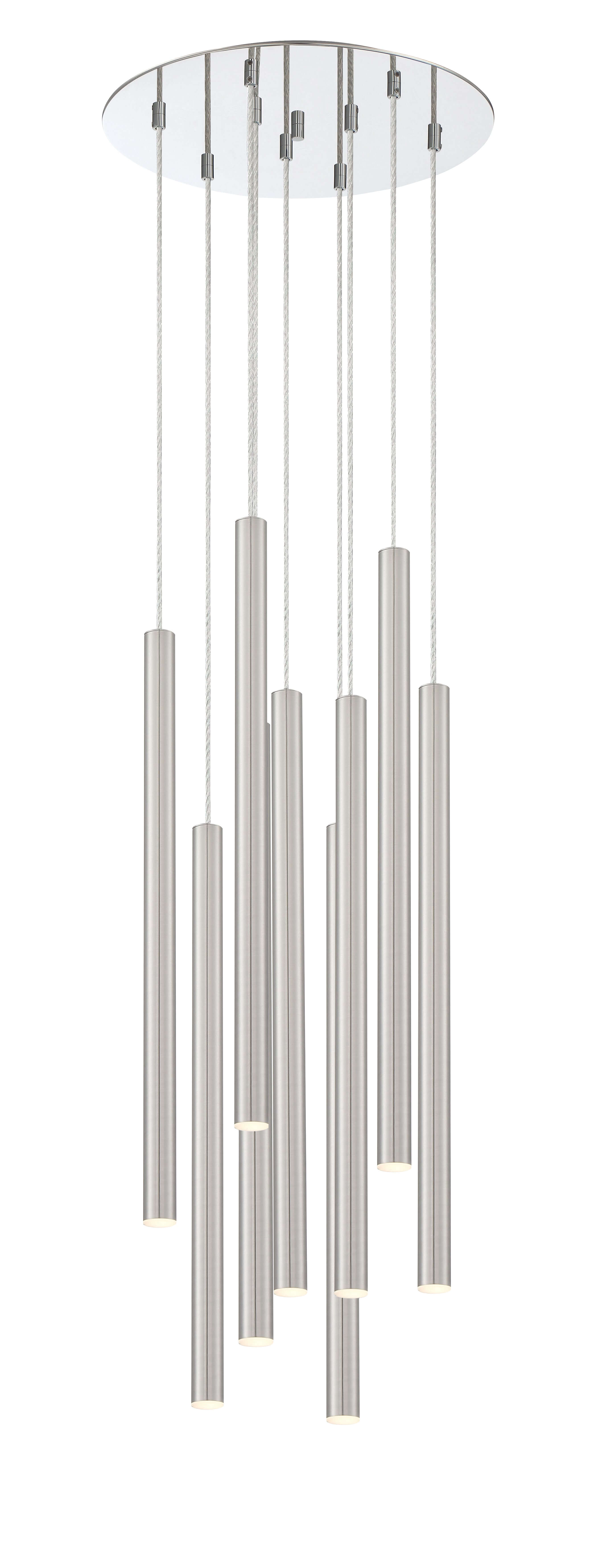 Forest LED 9 Light Chandelier Chrome