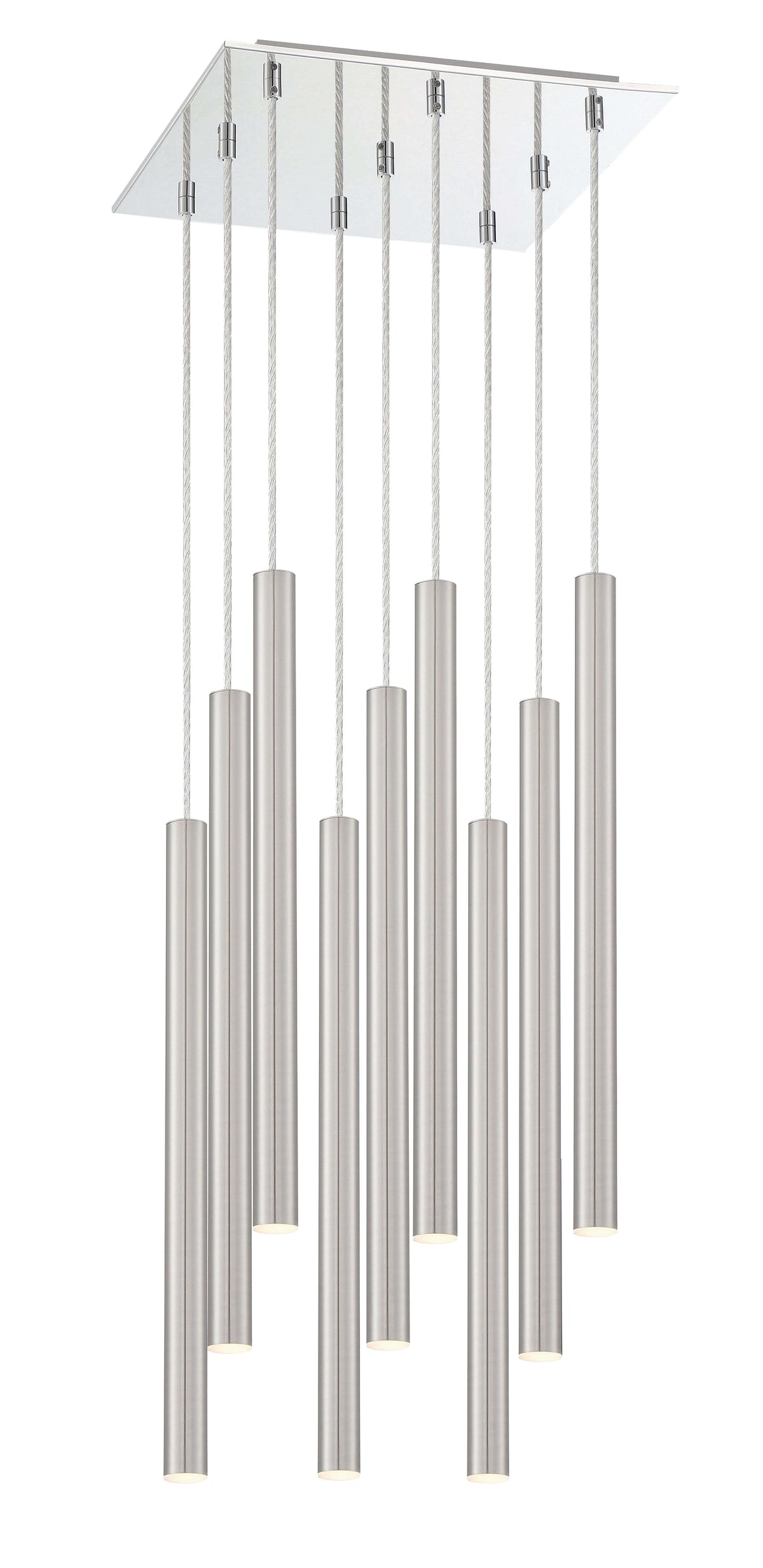 Forest LED 9 Light Chandelier Chrome