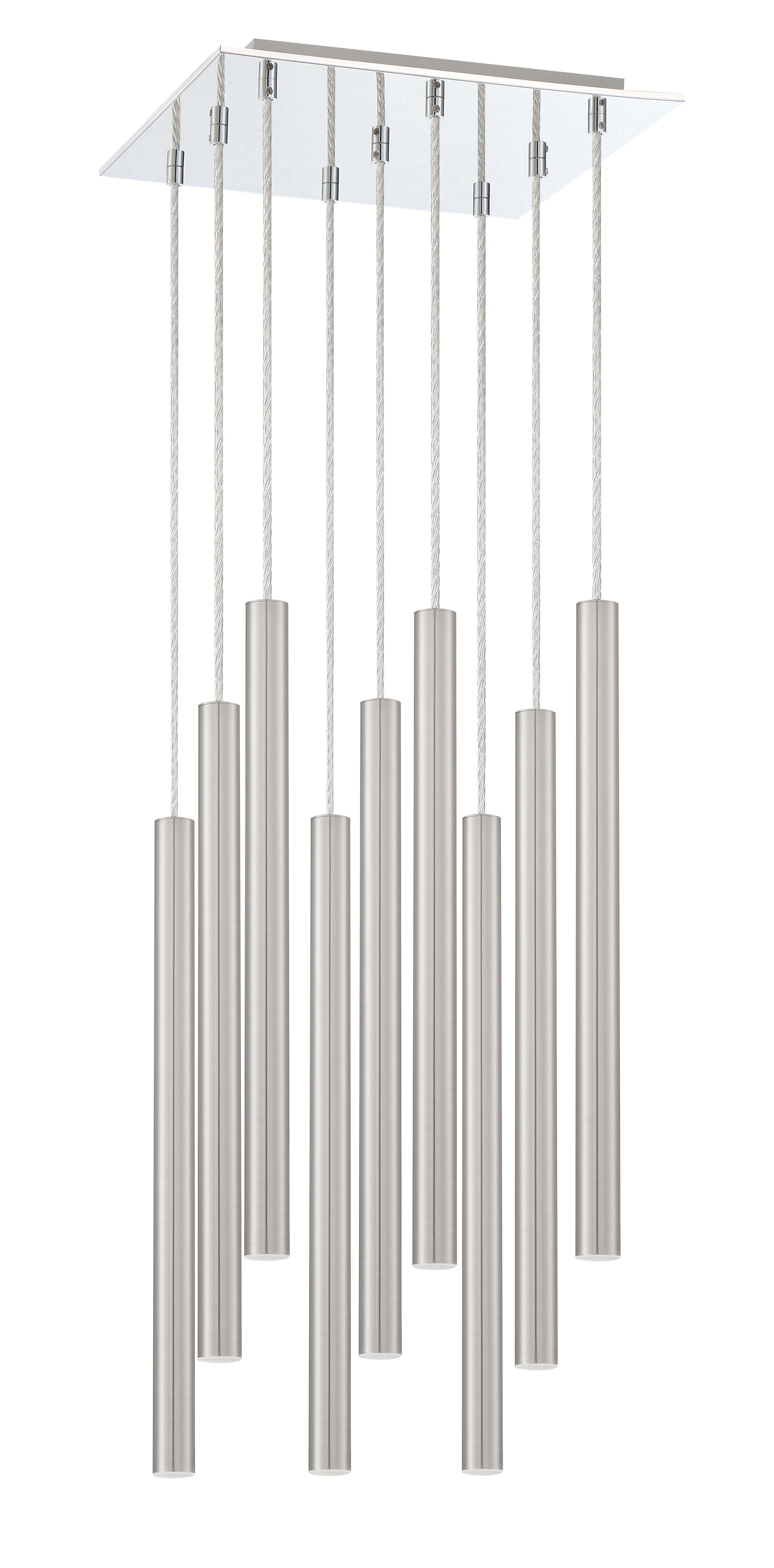 Forest LED 9 Light Chandelier Chrome